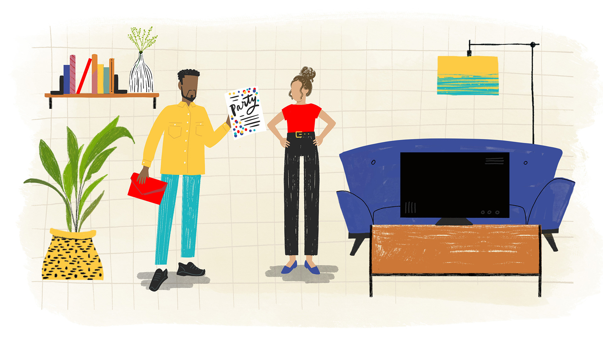 Stills from animations for 'Will You Marry Me?' Button Down/Channel 4 2024