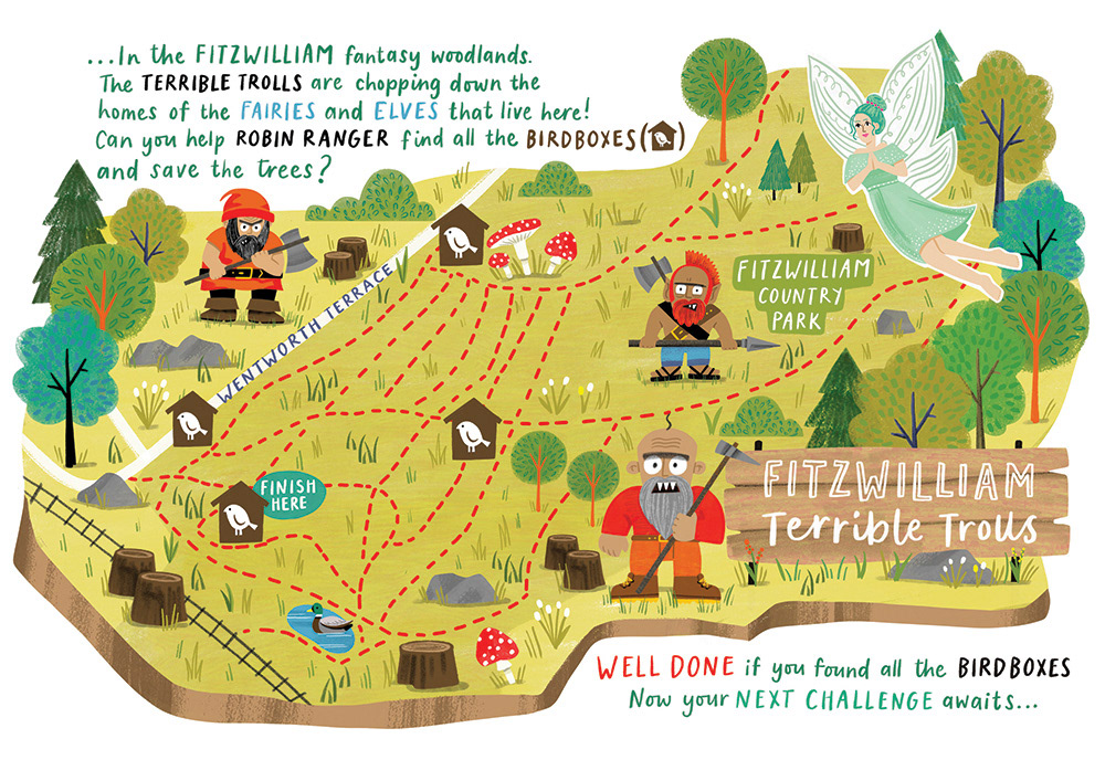 Story Trail Map for the South East Trail - Wakefield