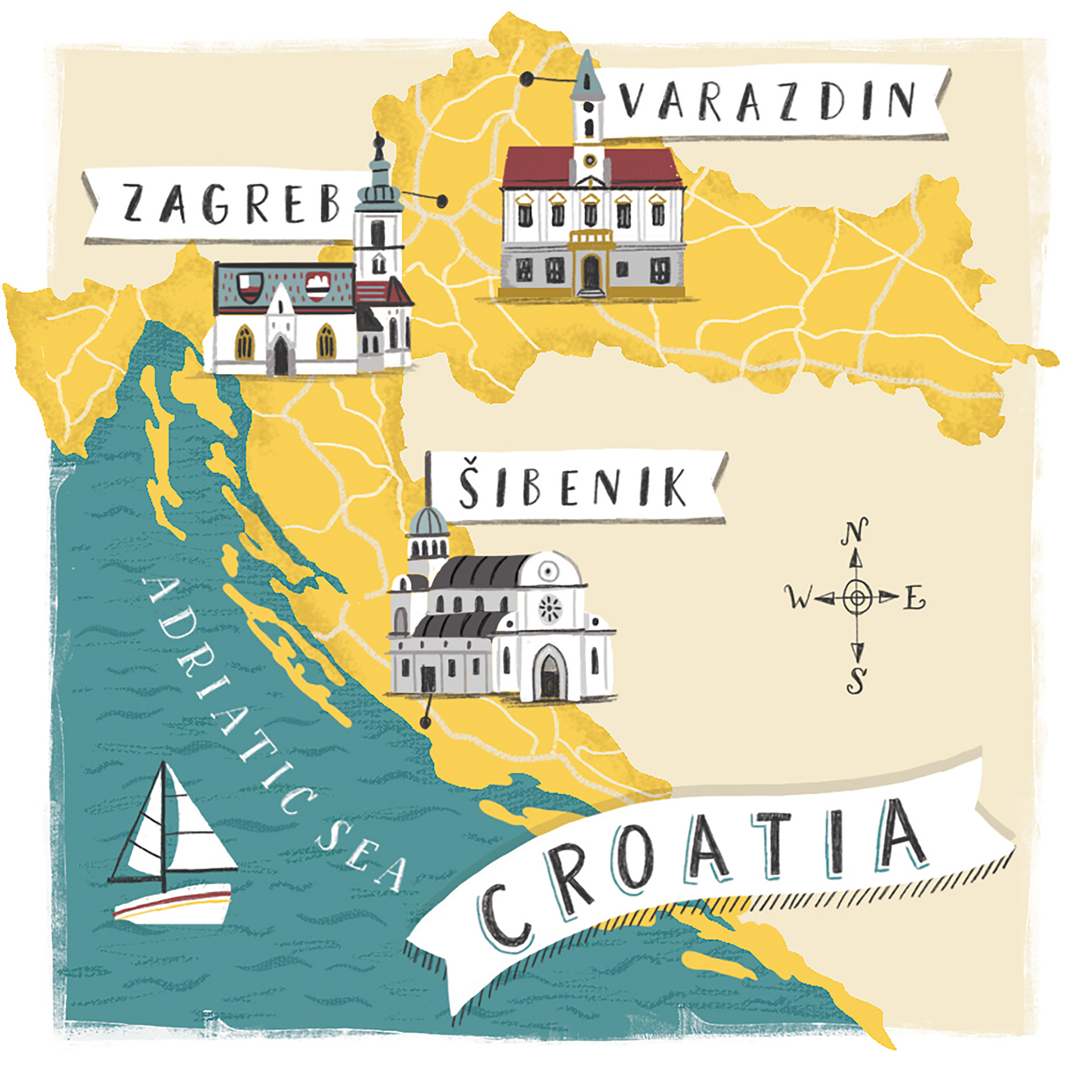 Map of Croatia for Metro Newspaper