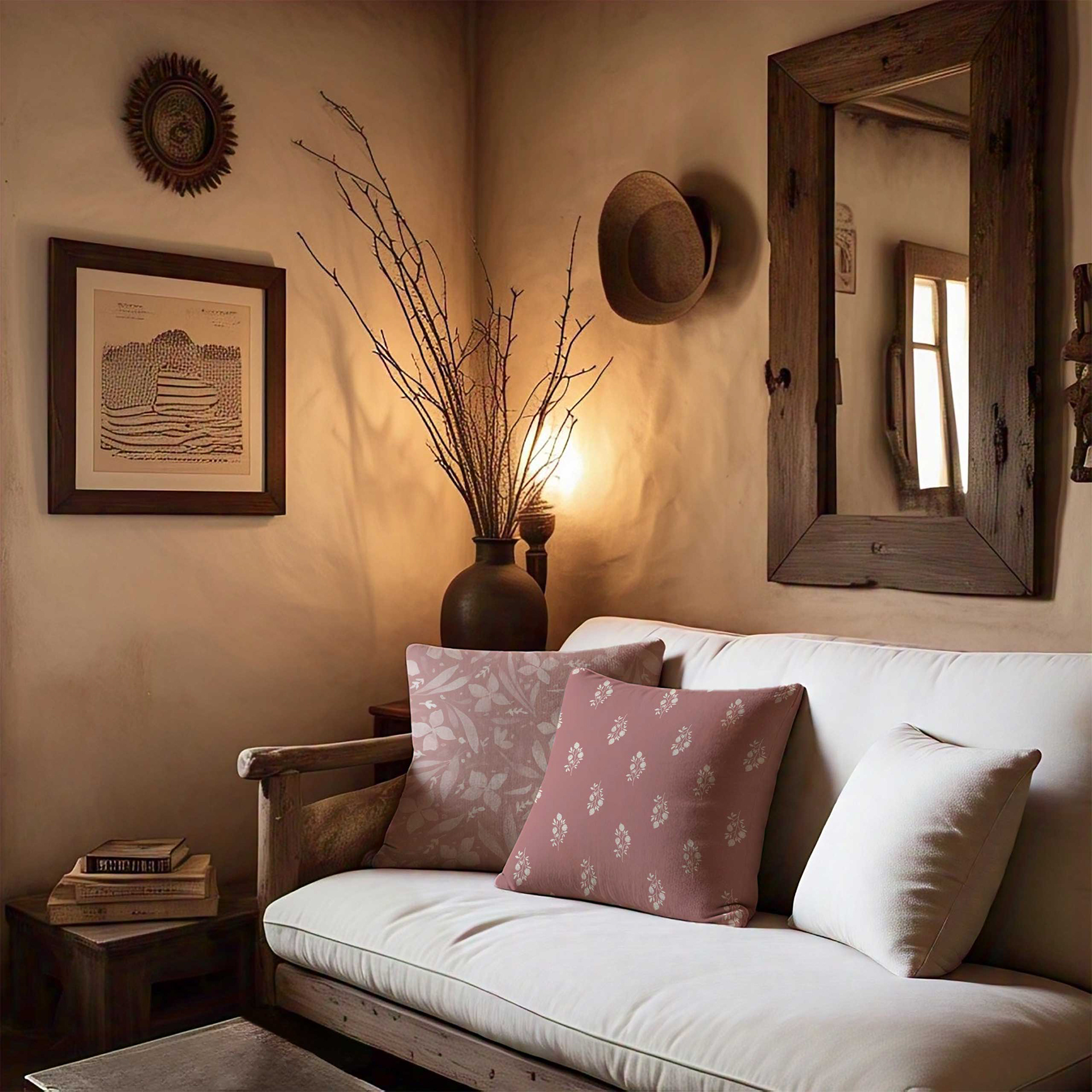 Botanical Silhouette Throw Pillow