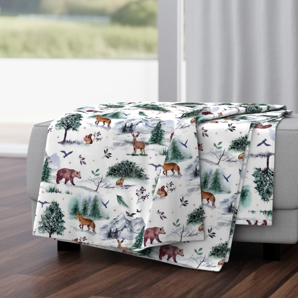 Artic Animals Throw Blanket