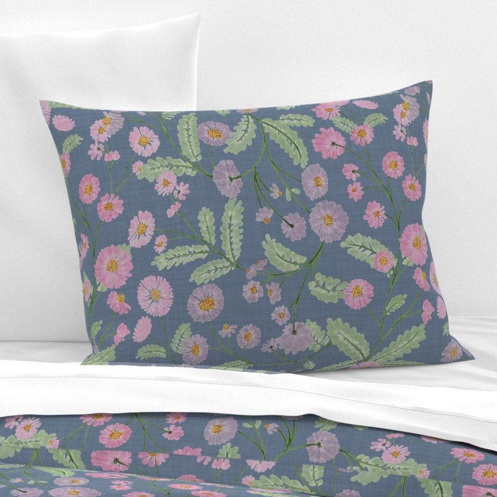 Pastel Wildflower Floral Pillow Sham