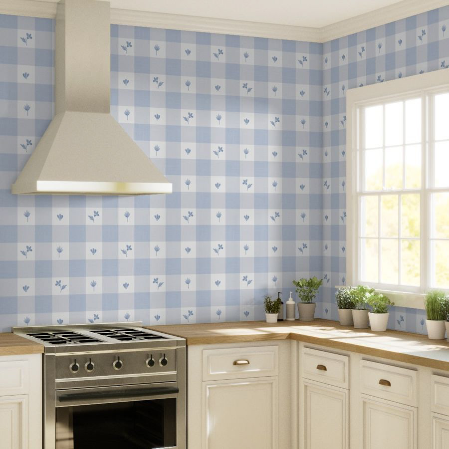 Classic gingham checks wallpaper