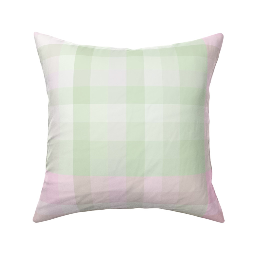 Cottagecore Pastel Gingham Plaid Throw Pillow