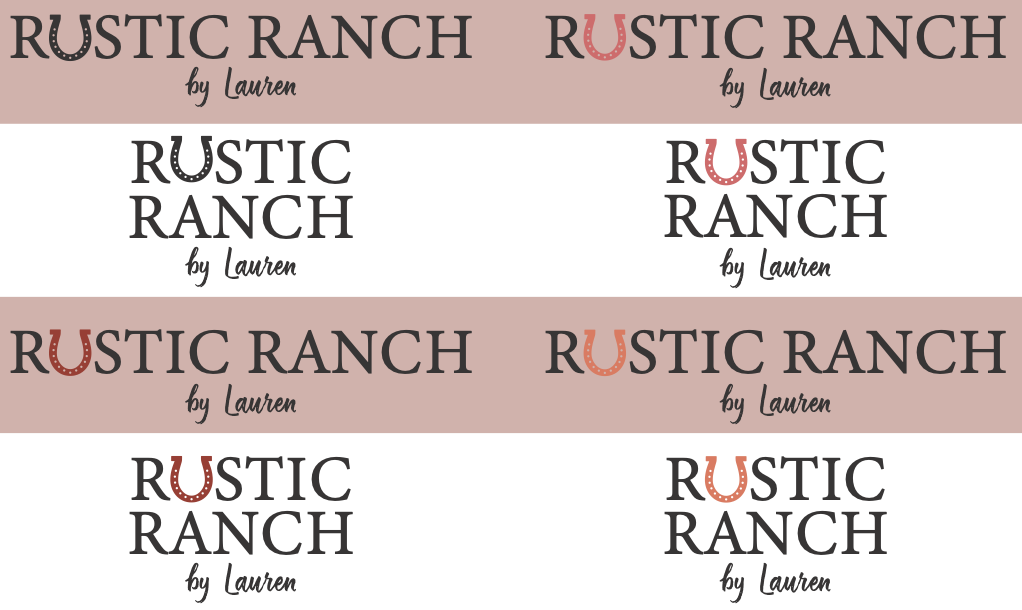 Leaning on western theme with a horseshoe