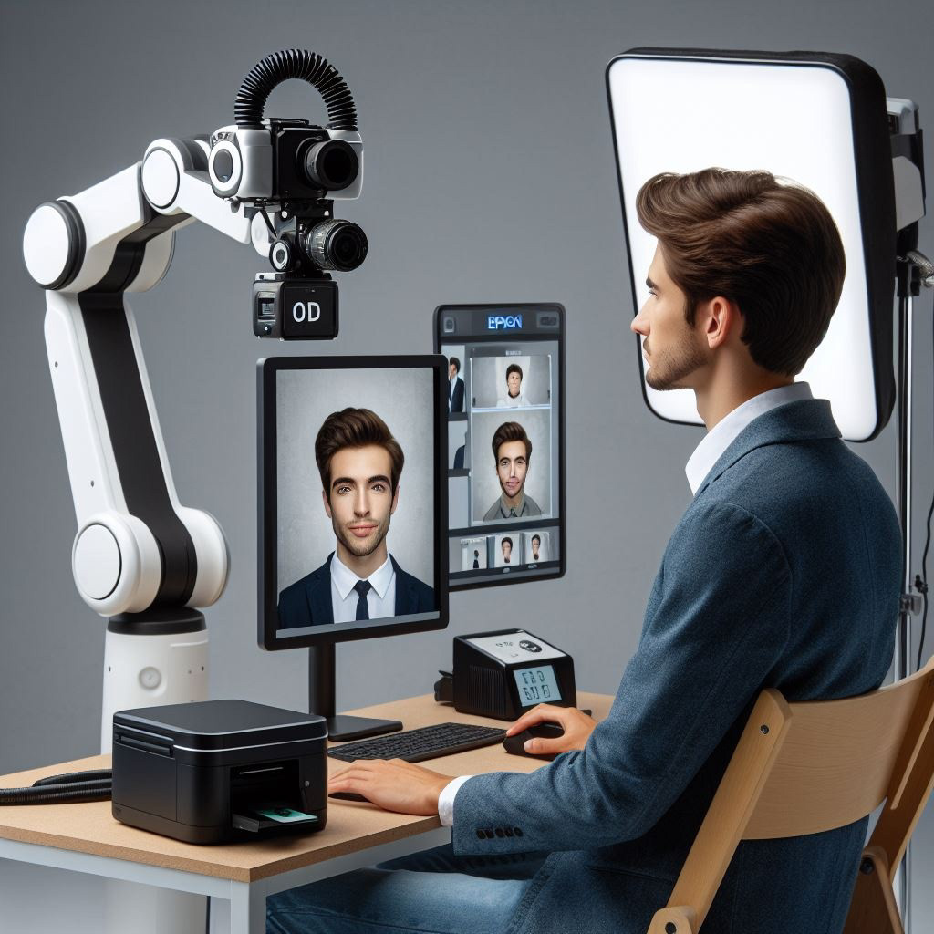 Self portrait using AI photographer
