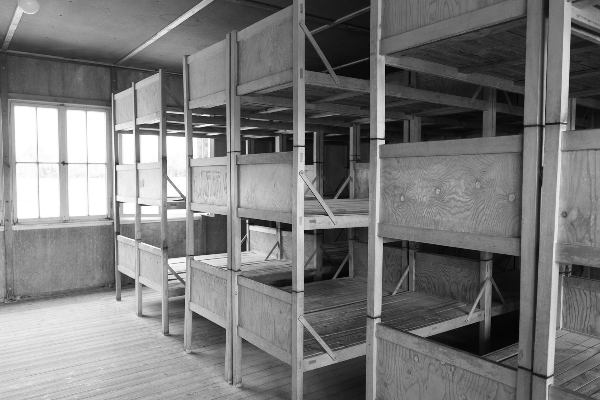 As the camp became more crowded, the bunks became more compressed.