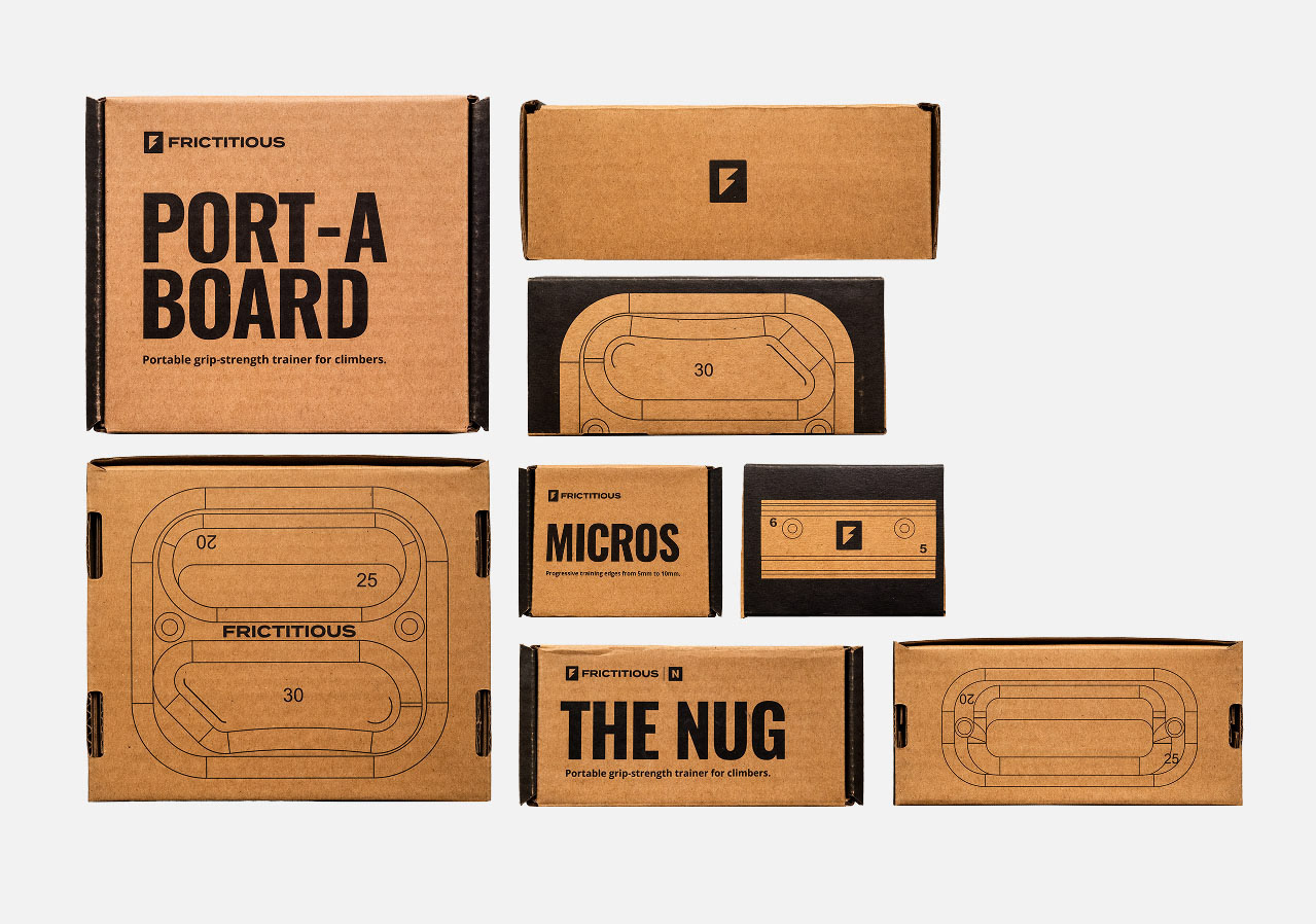 Frictitious new brand boxes