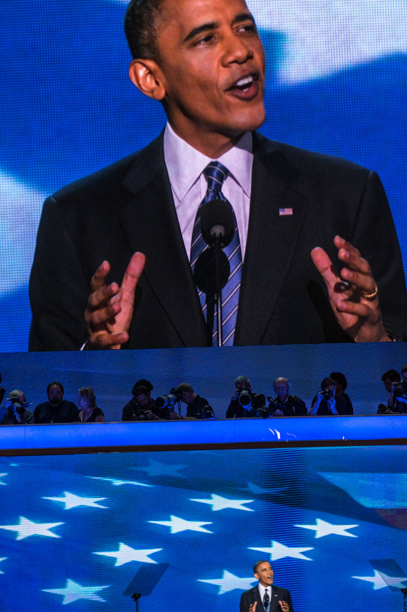 President Barack Obama speaks to the Democratic National Convention in Charlotte, NC