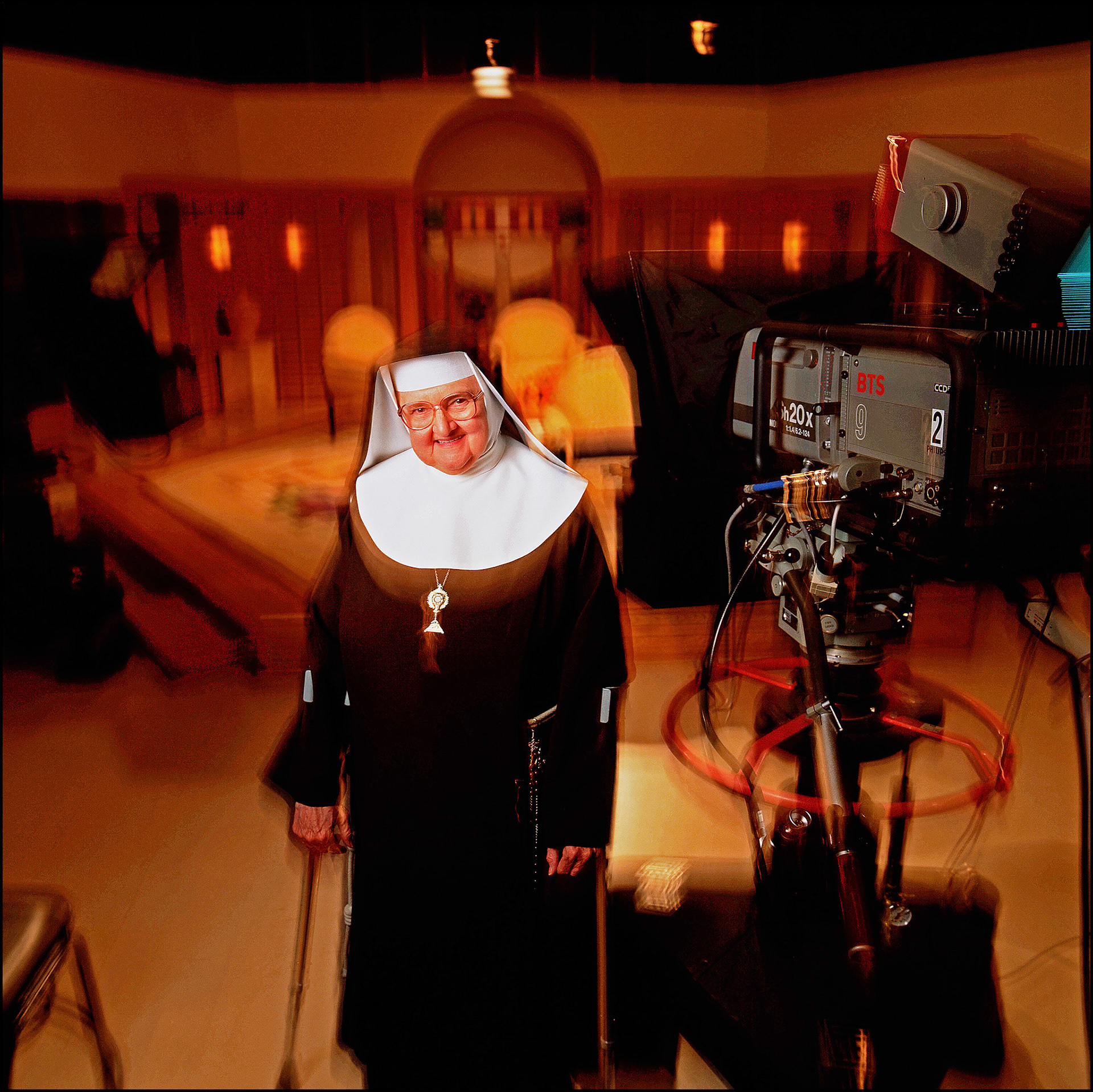 Nun with TV show