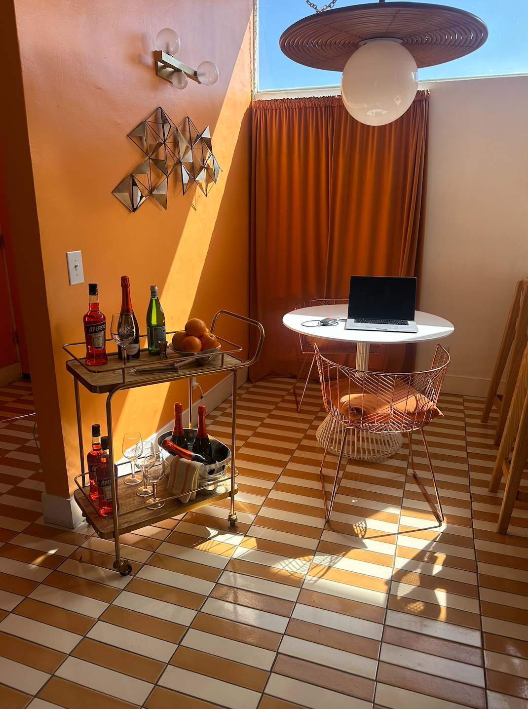 set dress for Aperol X Cami Mendez commercial BTS
