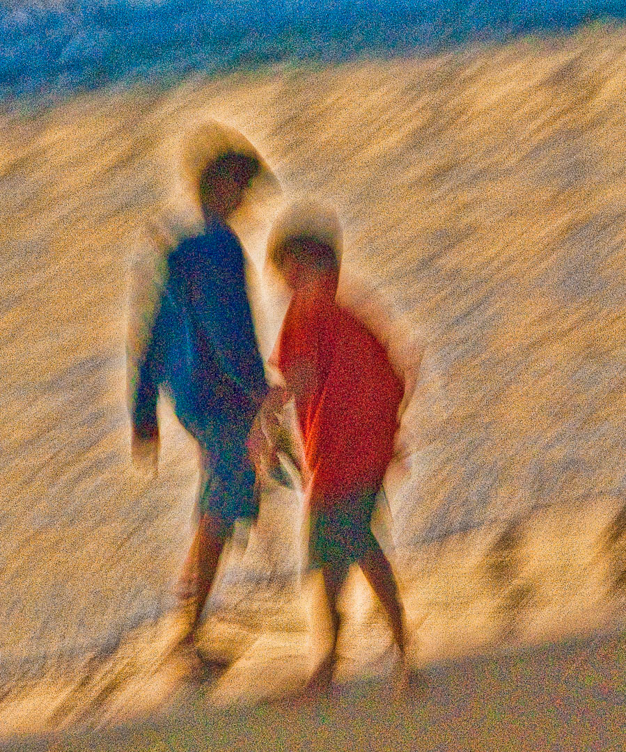 Two boys on a beach
