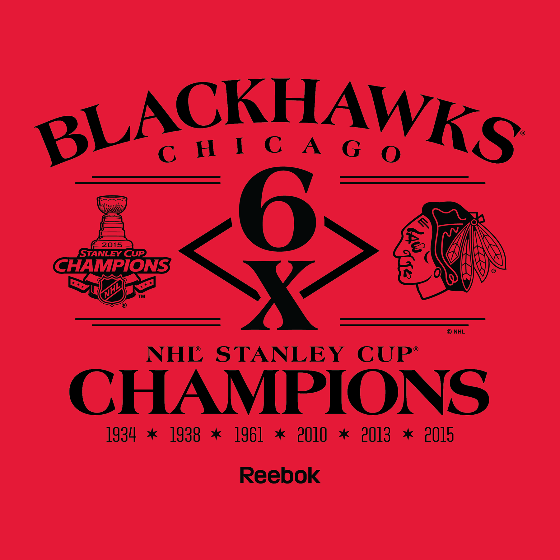 Blackhawks 6x Champs
