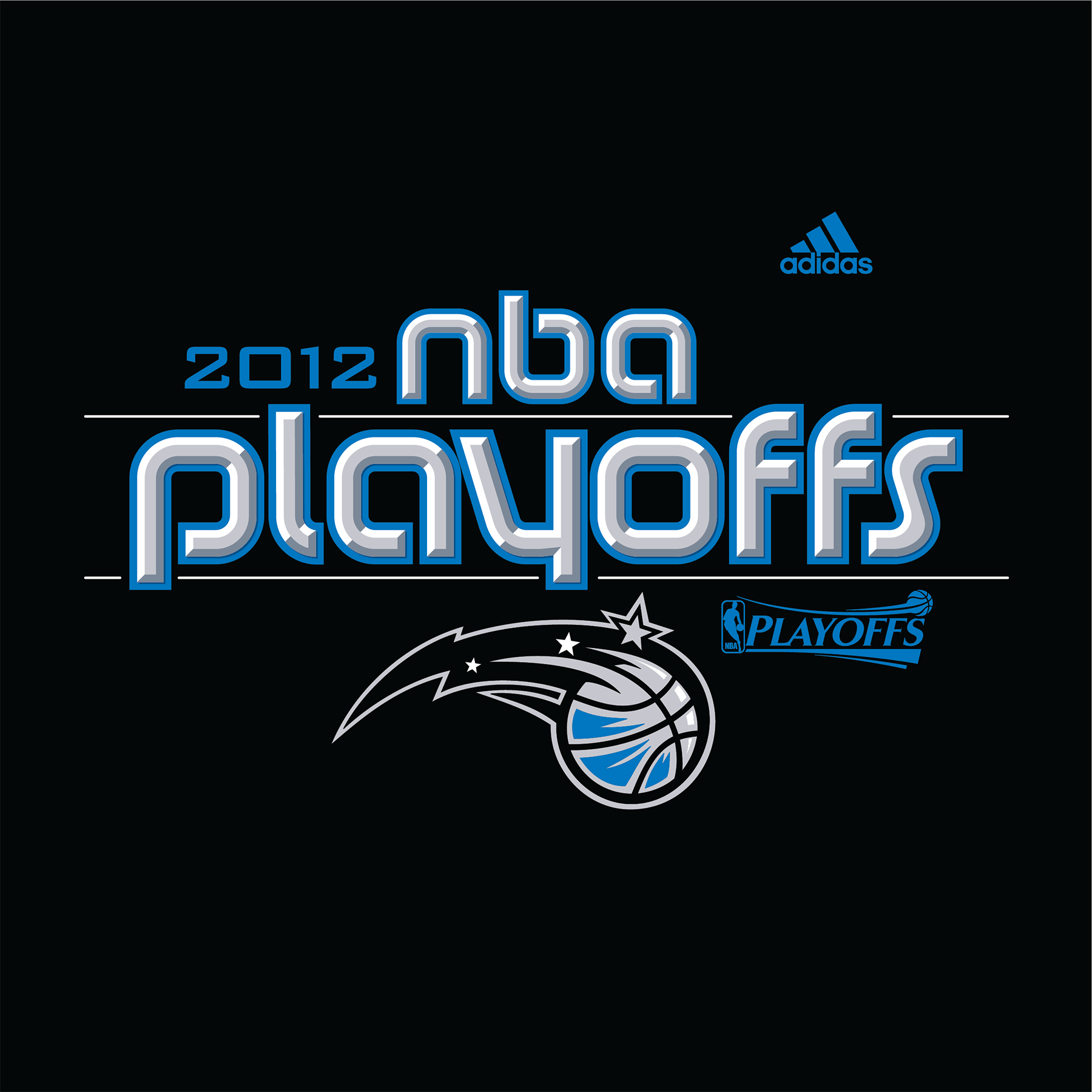 NBA Playoffs beveled type