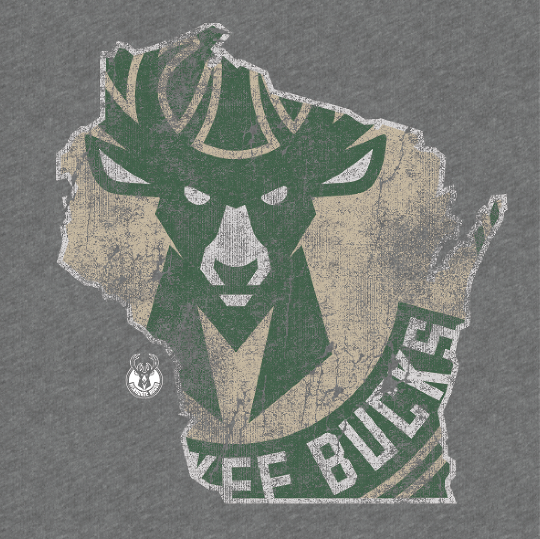 Wisconsin State Shape Vintage