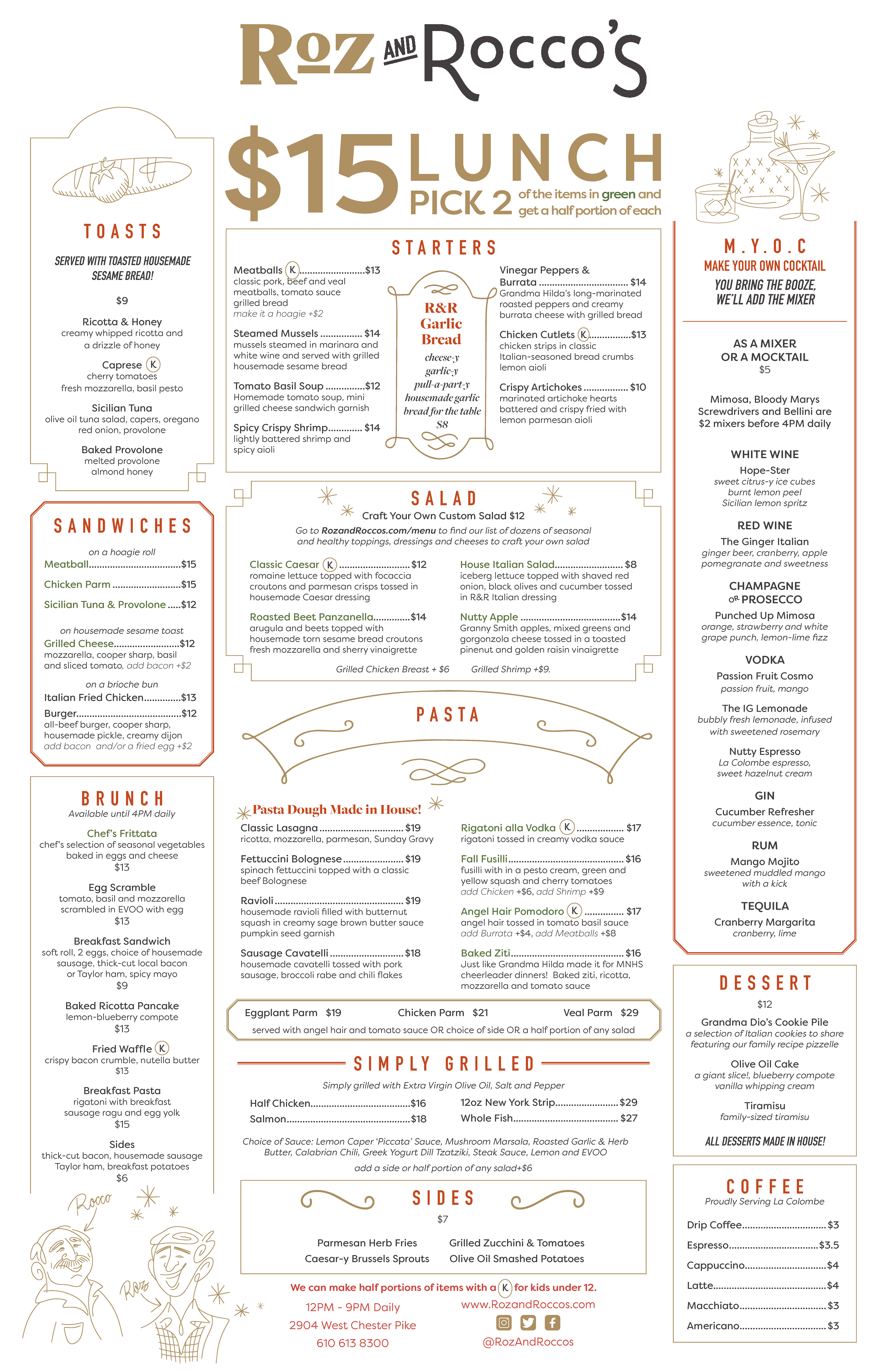 Local Restaurant Lunch Menu