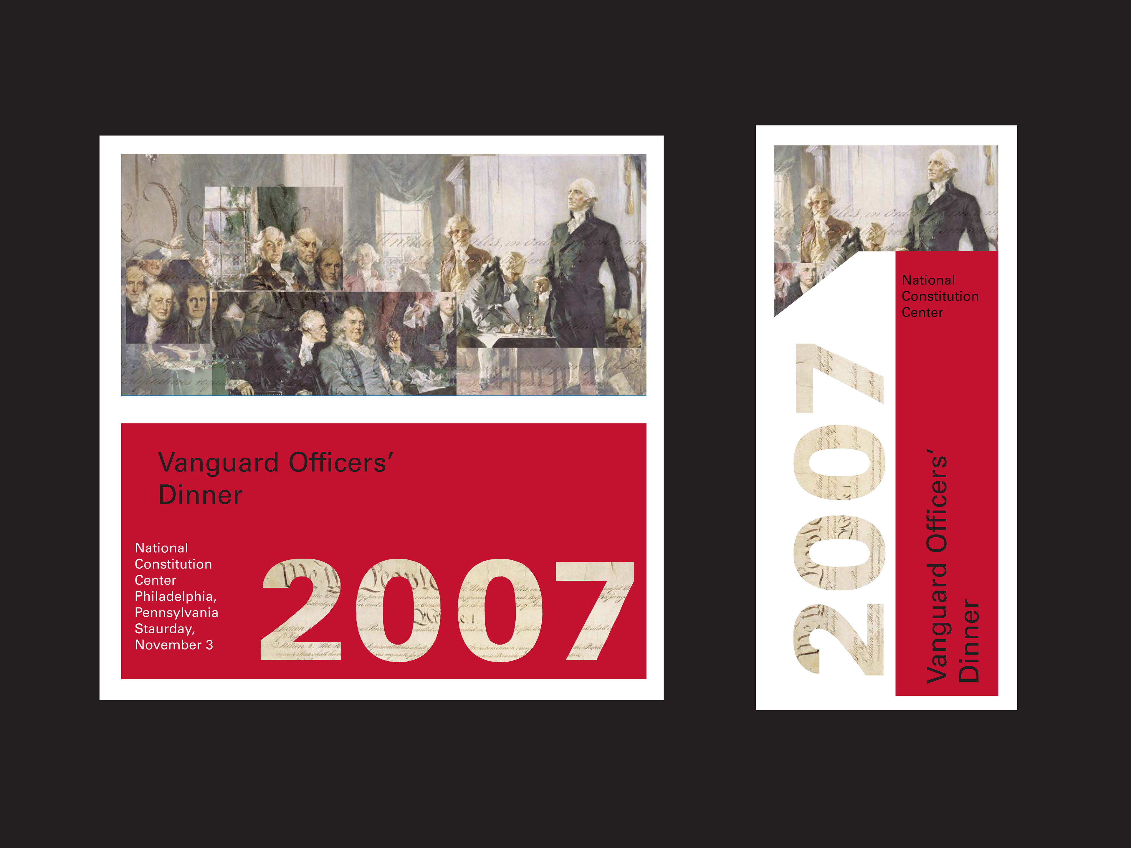 Vanguard Officers Dinner Menu Book and Invitation