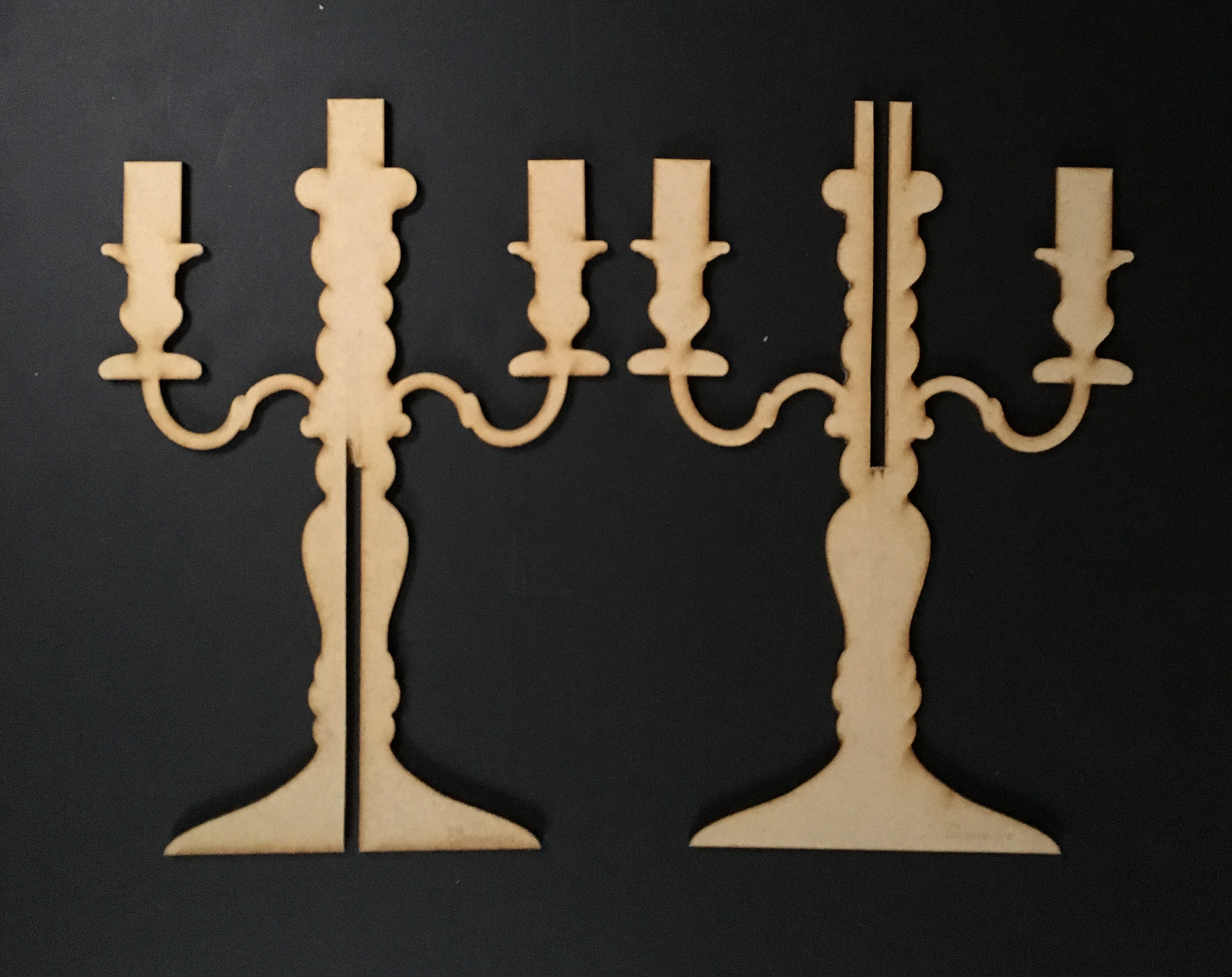 Early MDF laser-cut prototype