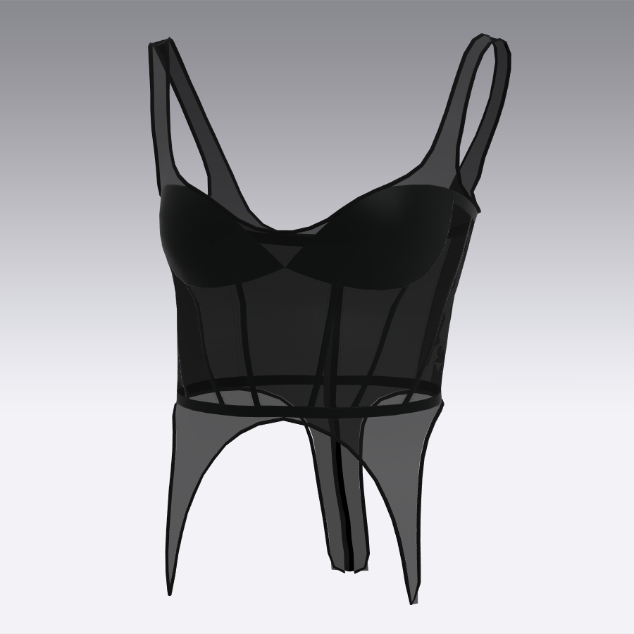 Sheer corset