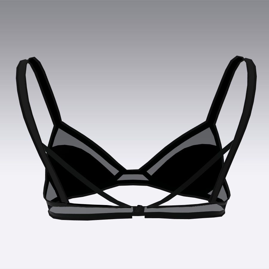 Sajeiro Alex Transparent Net Bra Set Black - 34