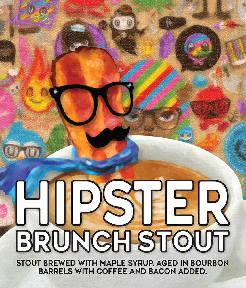 Hipster Brunch Stout Label