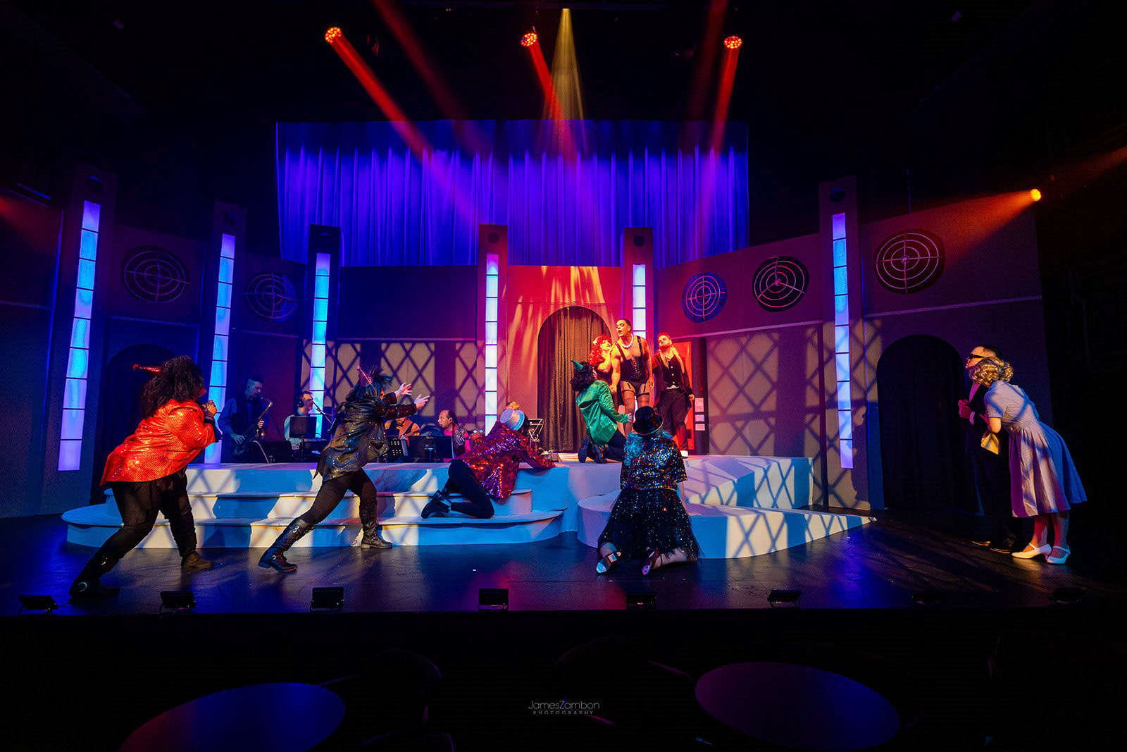 Jobsite Theater’s actors preforming Rocky Horror Show @ Straz Center for Preforming Arts in Tampa, FL on Tue, 9 Jul 2024