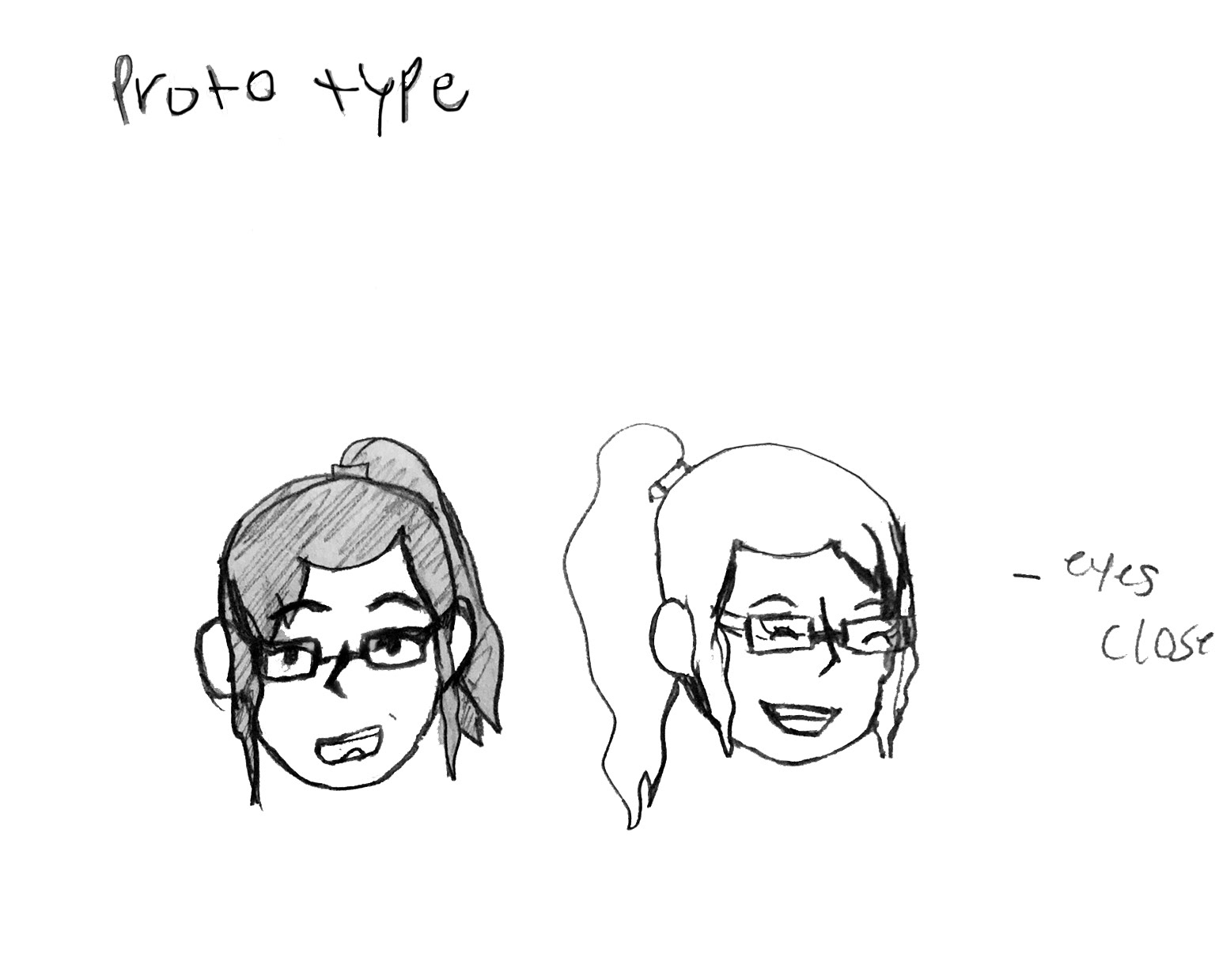 Head poses front view and tilting