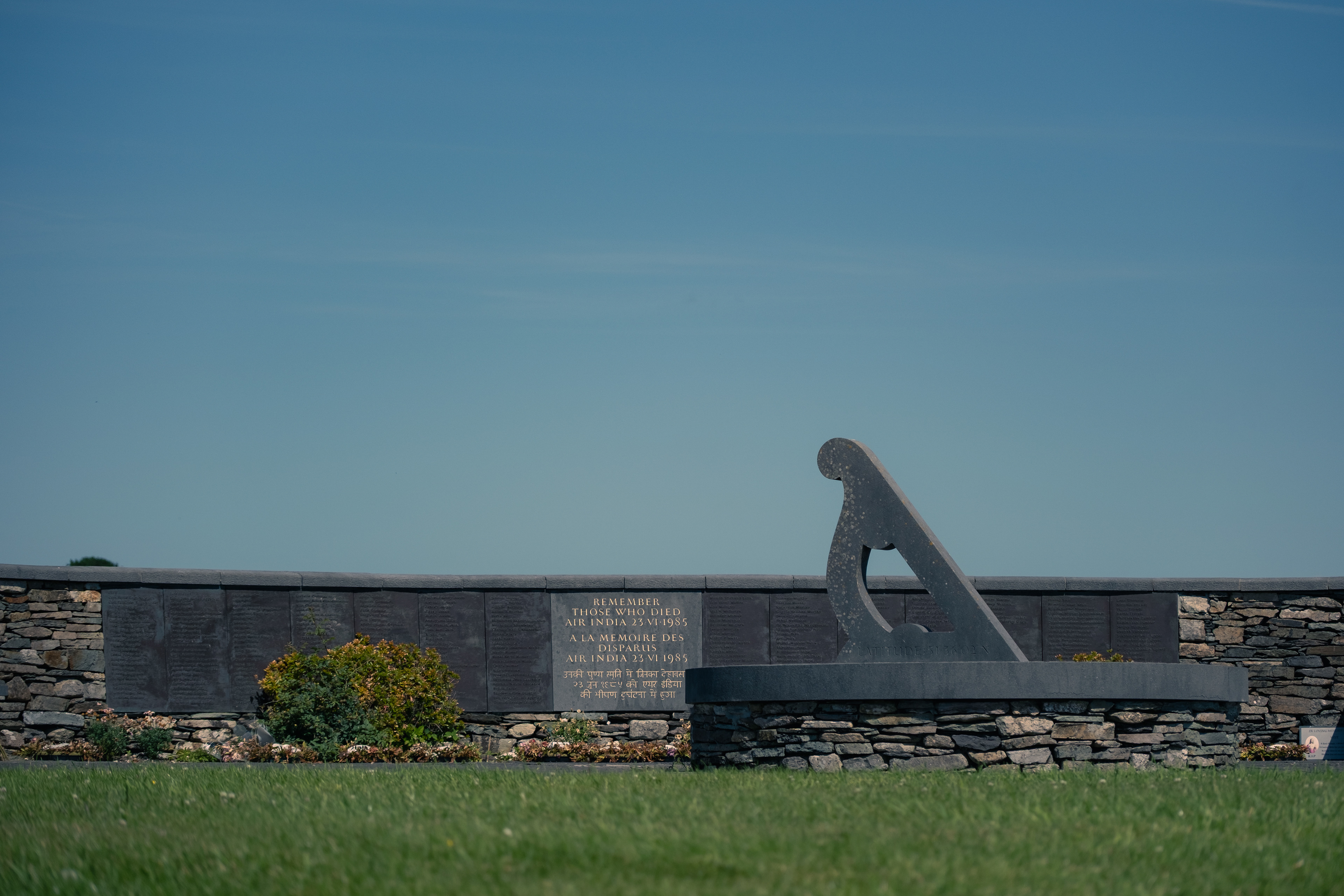 Memorial garden and sundial in Ahakista, County Cork, created by sculptor Ken Thompson, commemorate the victims of the 1985 Air India disaster. © All rights reserved, Annabelle Hamil 2025
