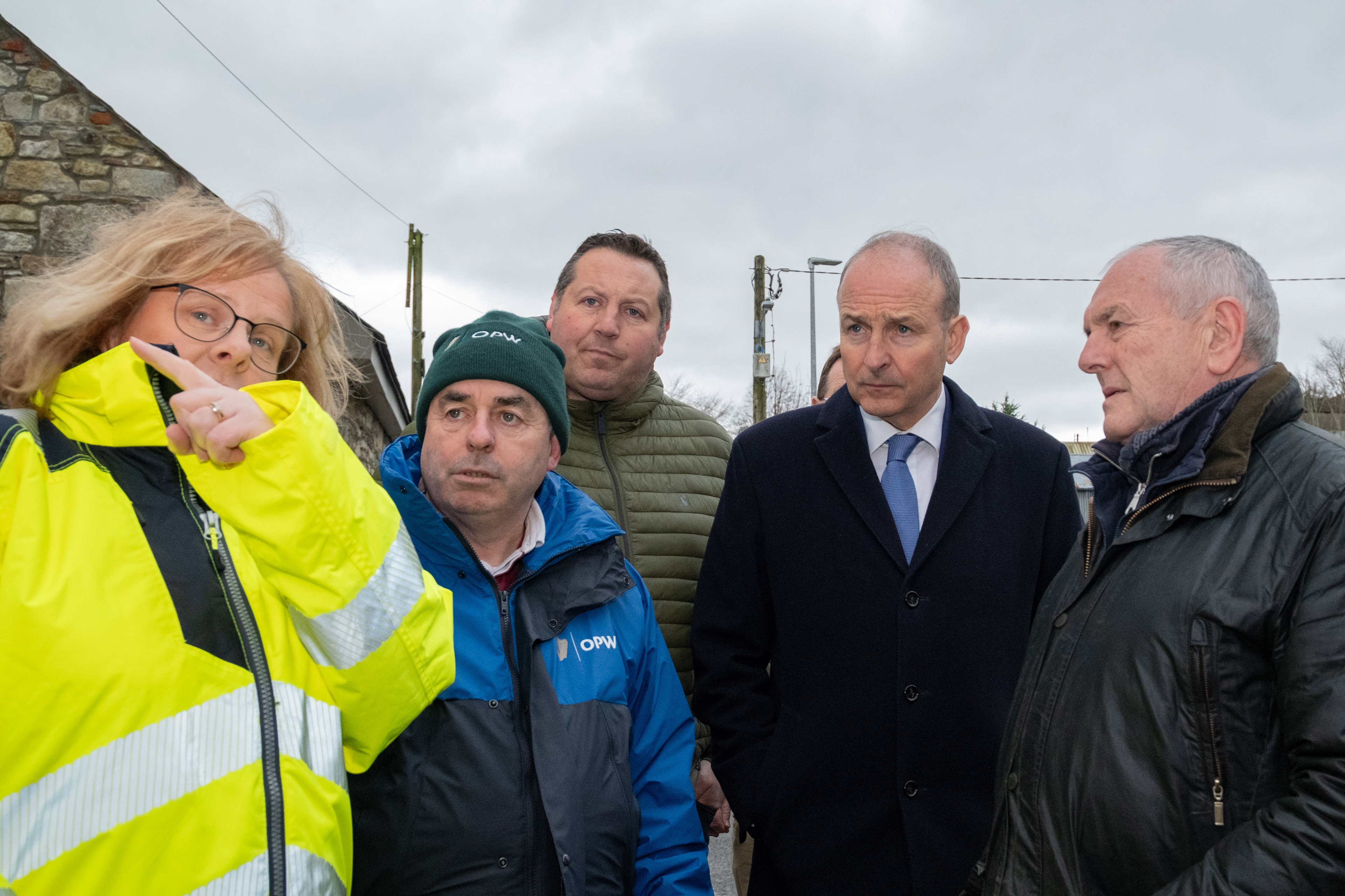 Taoiseach MICHEAL MARTIN, Minister of State KEVIN 'BOXER" MORAN and PETER CLEERE TD @Graiguenamanagh © All rights reserved, Annabelle Hamil 2026
