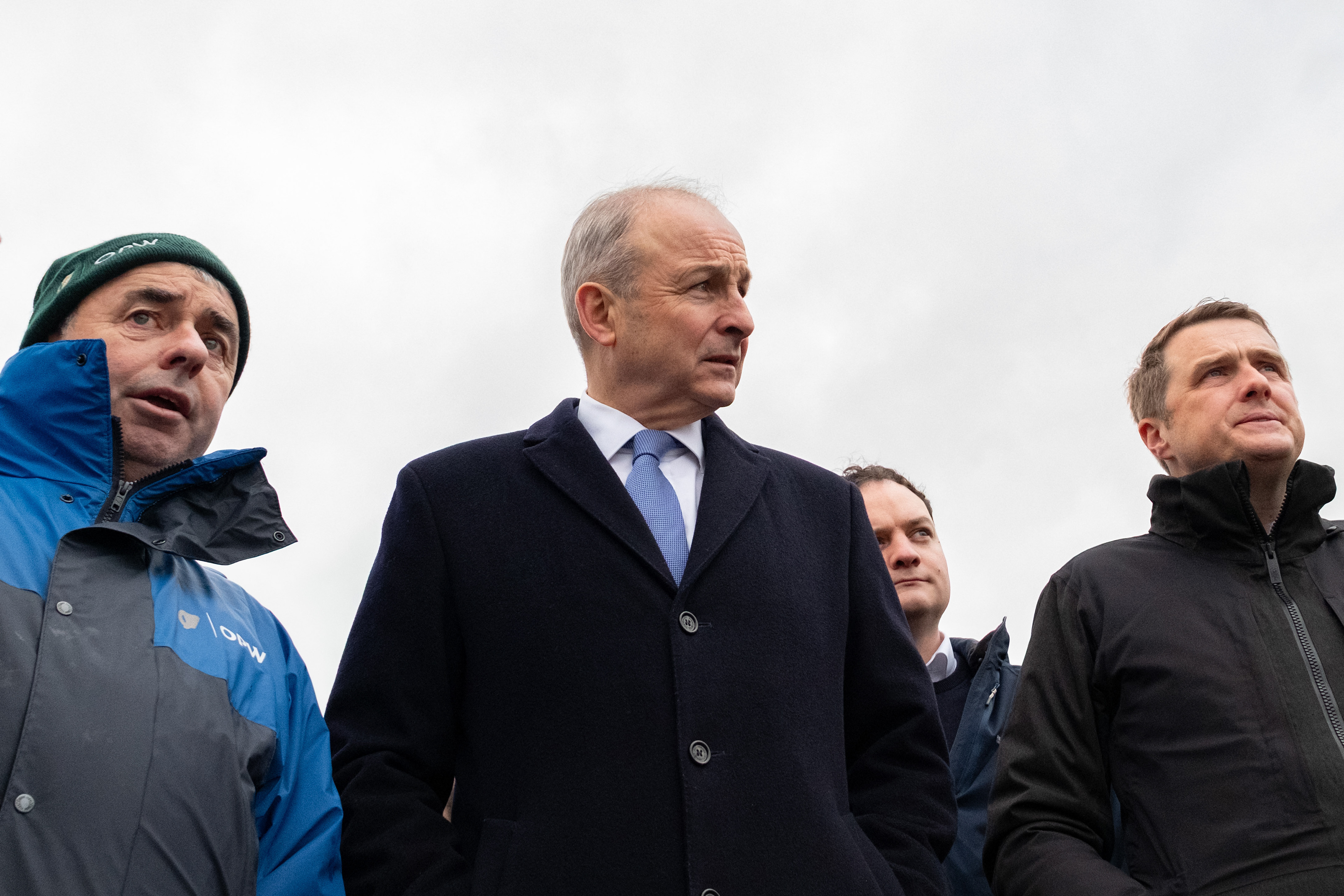 Taoiseach MICHEAL MARTIN (middle), Minister JAMES BROWNE (right) and Minister of State KEVIN 'BOXER' MORAN (left) @Enniscorthy © All rights reserved, Annabelle Hamil 2026