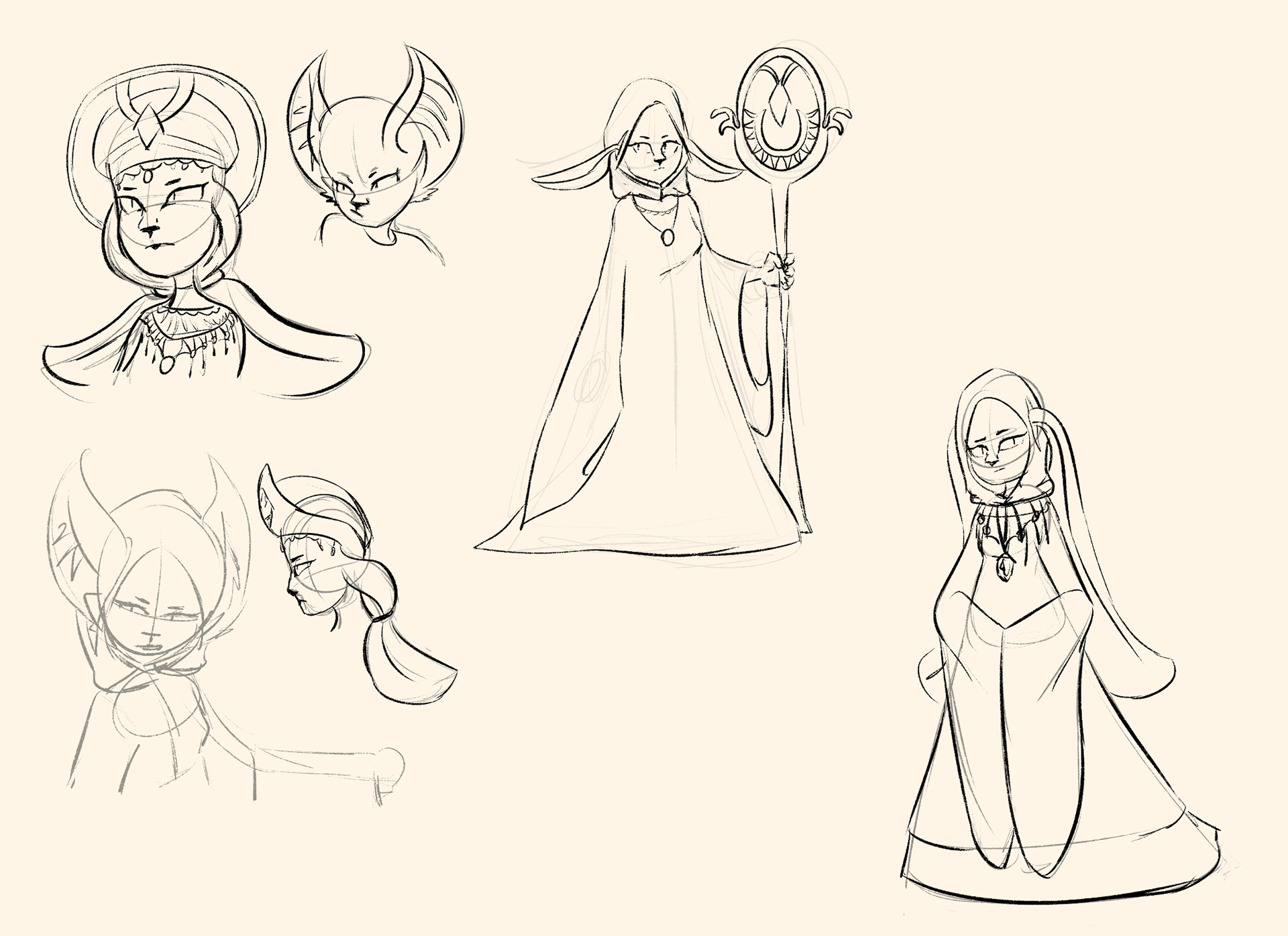 Early concepts exploring her shapes