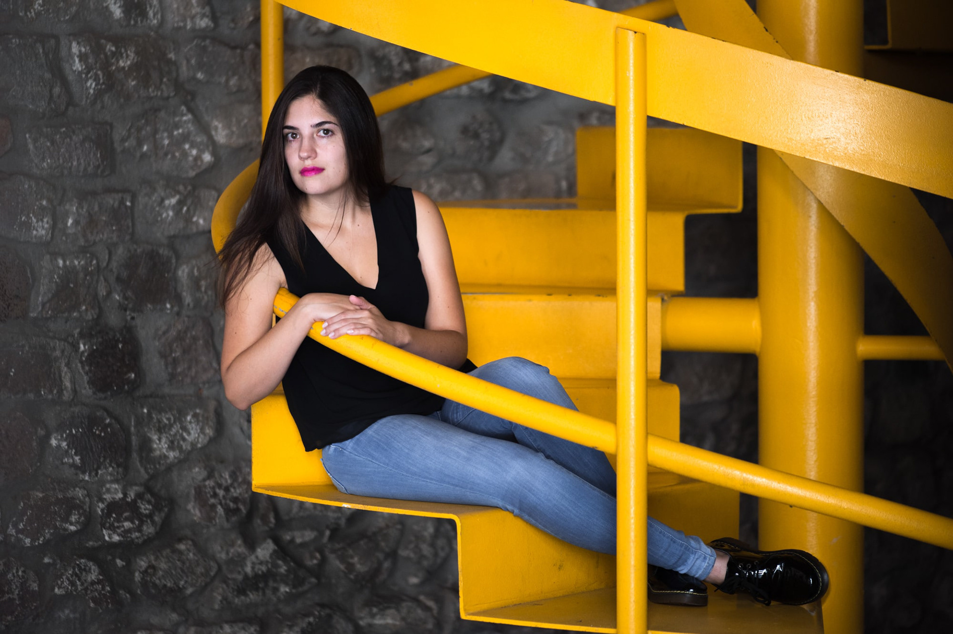 Manuela en el Centro de Arte Contemporáneo