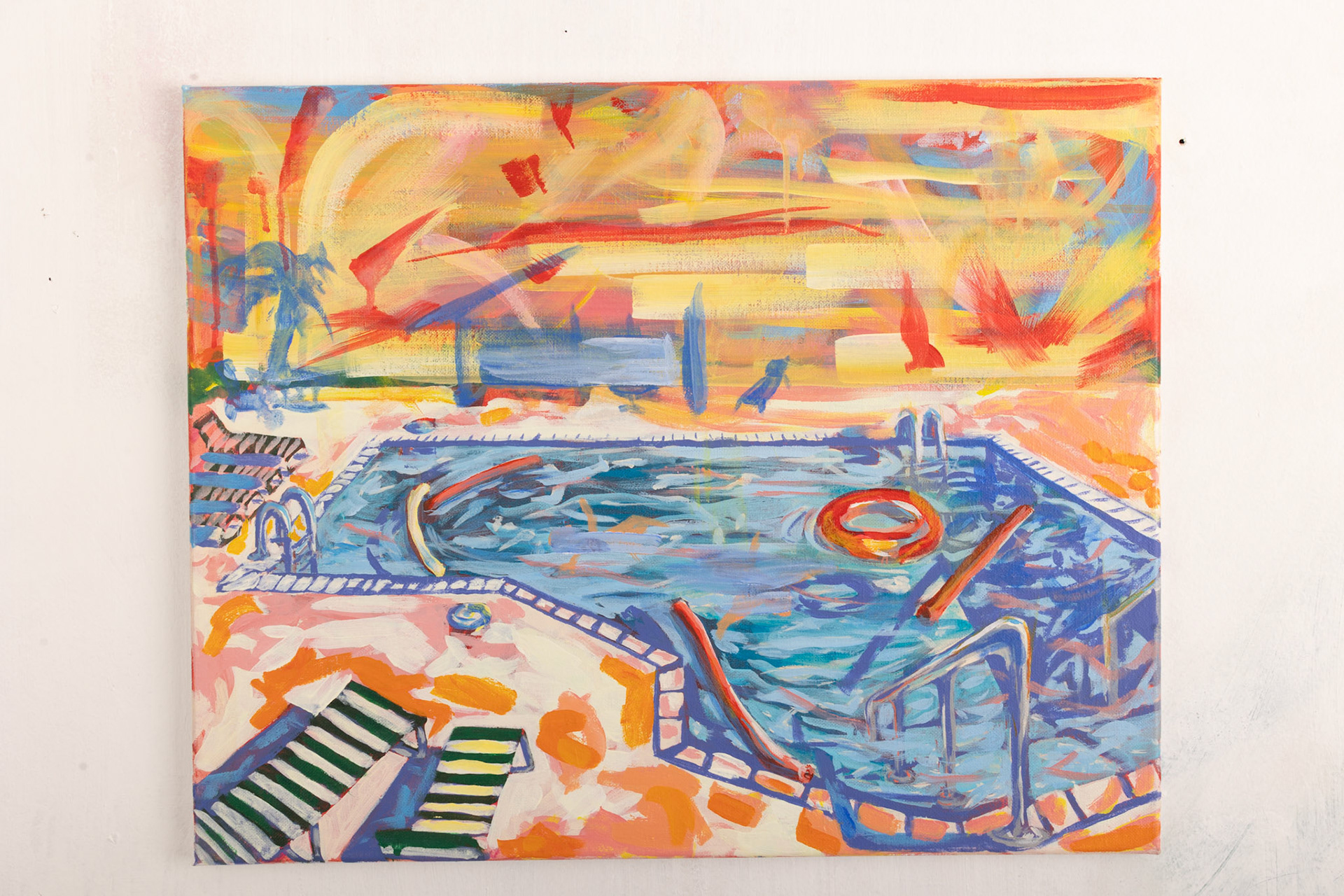 Grandma's Pool 18"x 24"