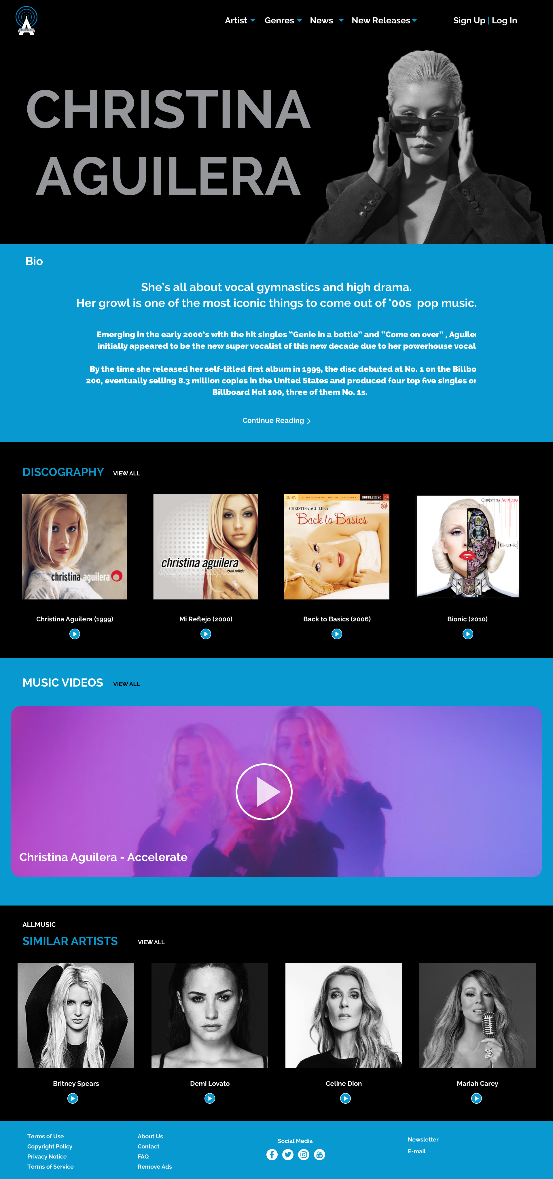 Artist Page