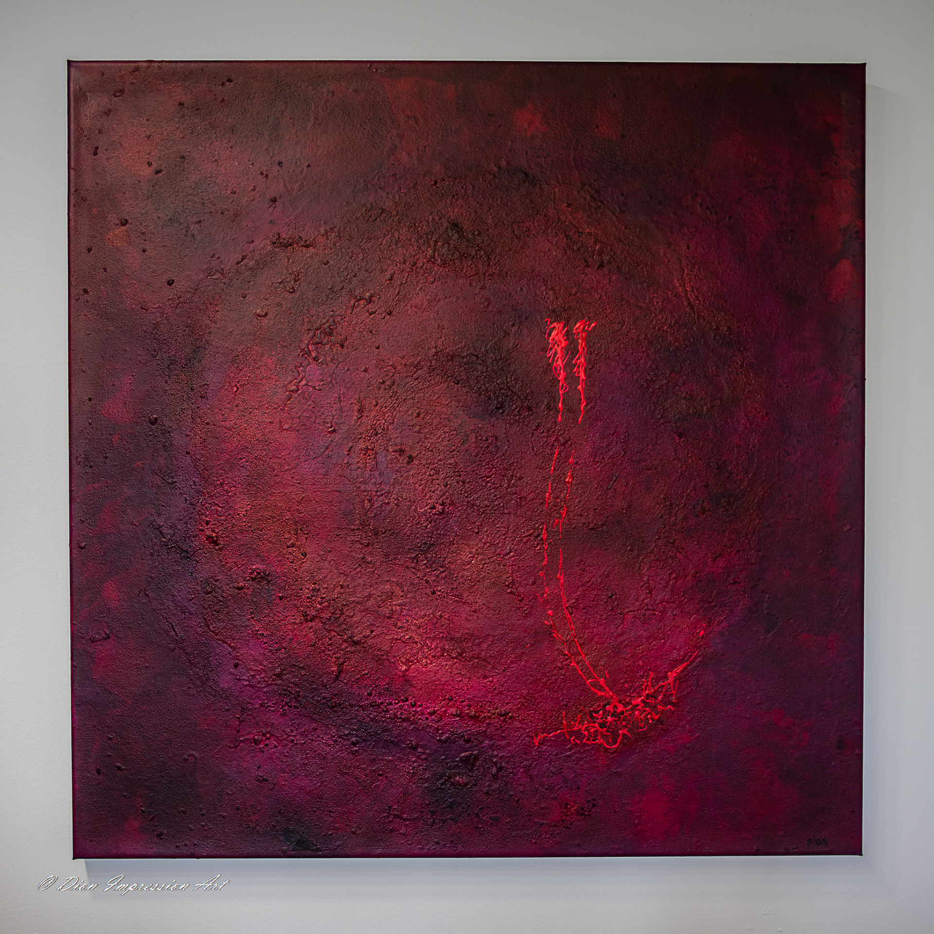 Versmelting 100x100 cm acryl op doek