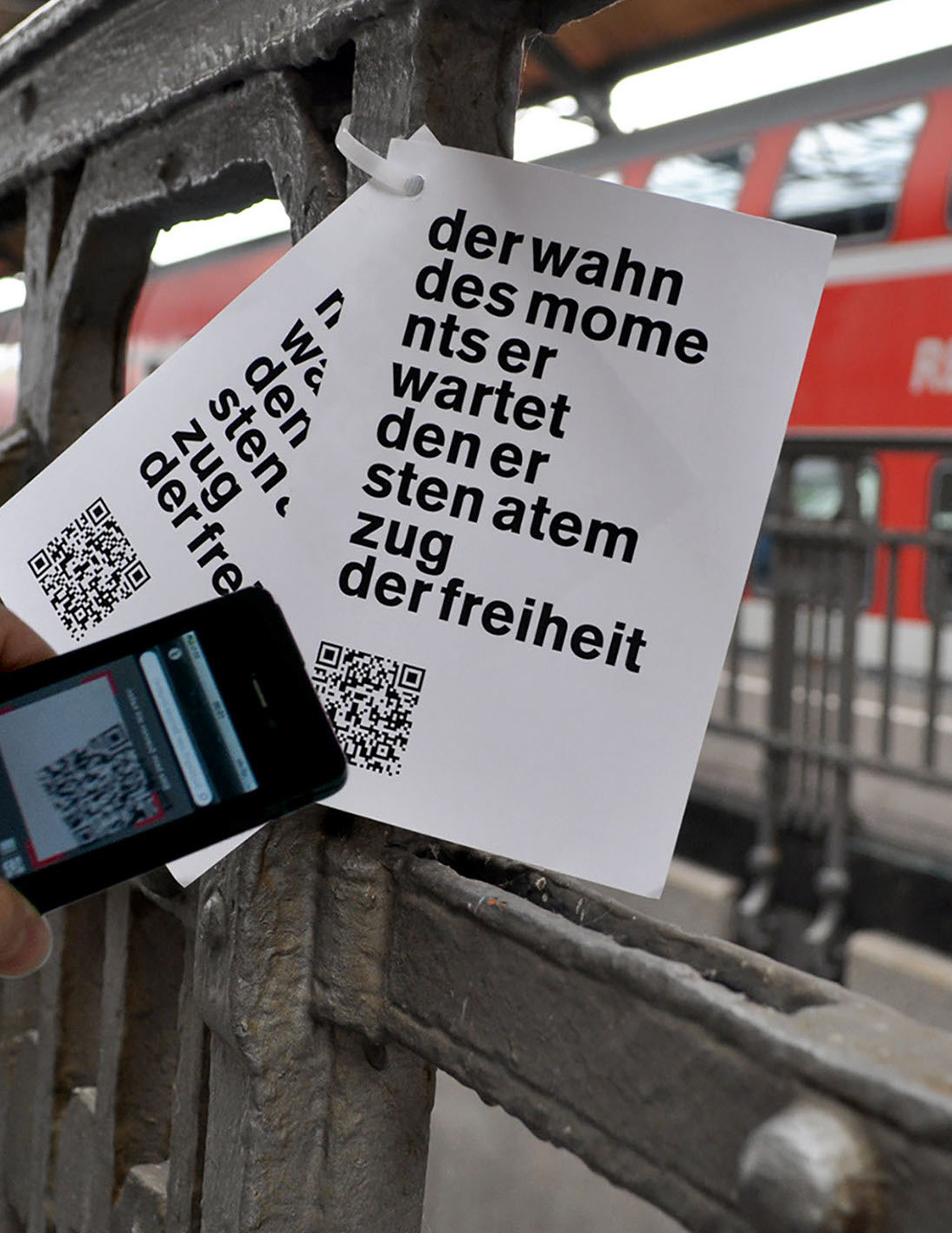 Alle Kampagnenmotive waren mit einem QR-Code versehen.