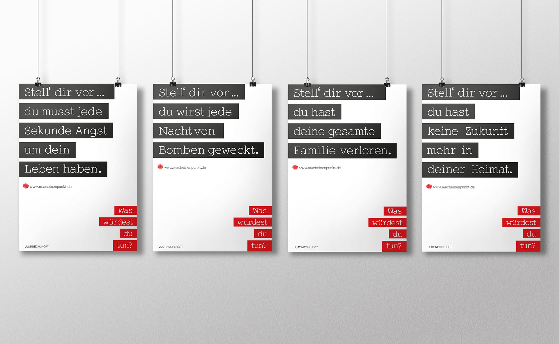 Die zweite Kampagne "Was würdest du tun?" versucht die schrecklichen Fluchtursachen emotional zu vermitteln. 