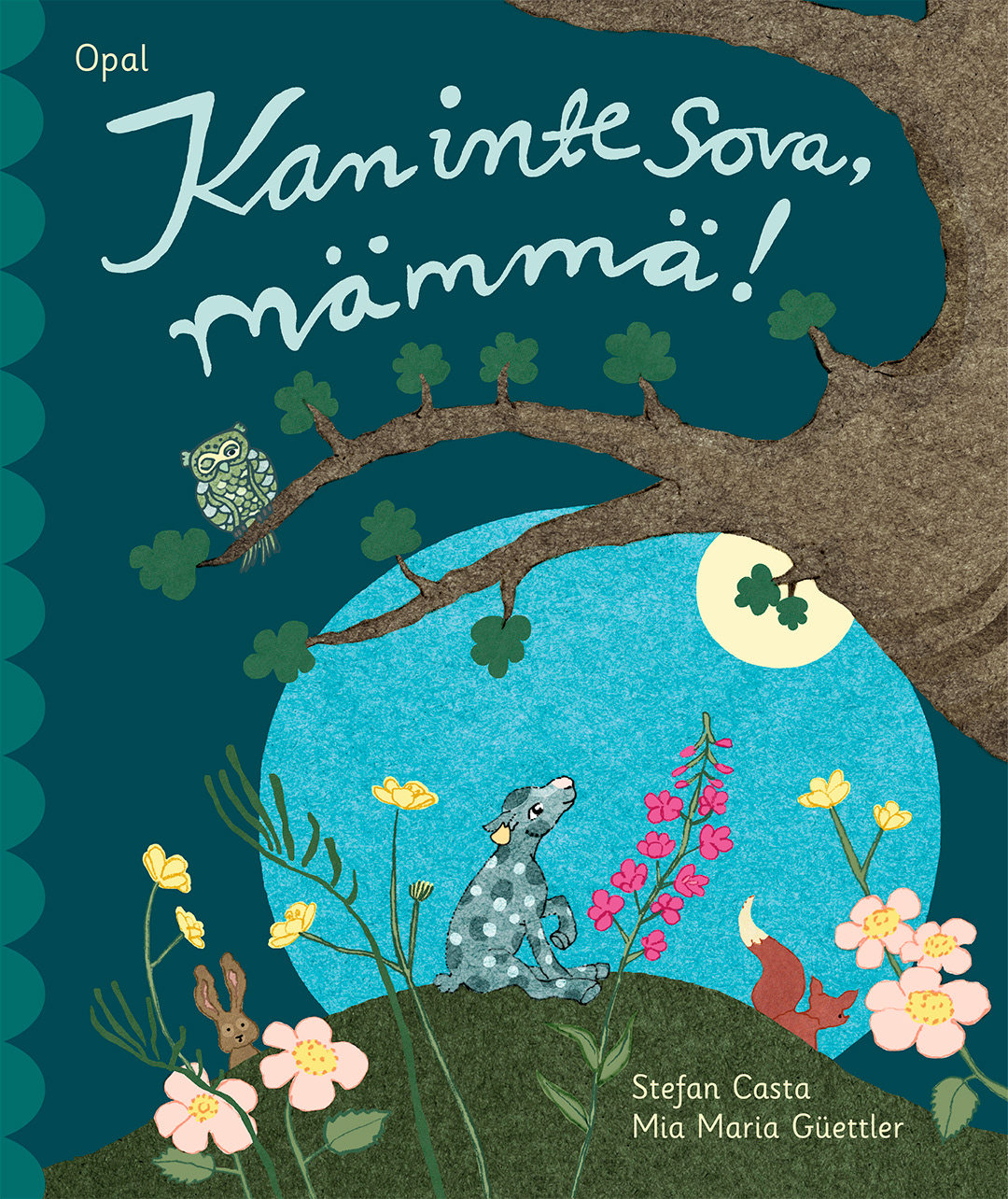 Den andra boken om Lilla lammet, Kan inte sova mämmä är skriven av Stefan Casta och illustrerad och formgiven av mig. Den utkom på Opal 2016.