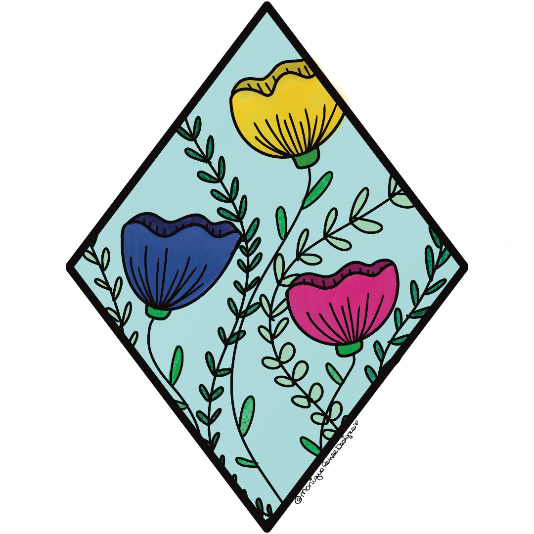 Flower Line Art Color