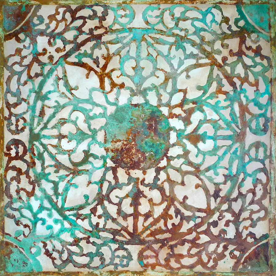 Mandala II, 85x85 my own techniqe on canvas