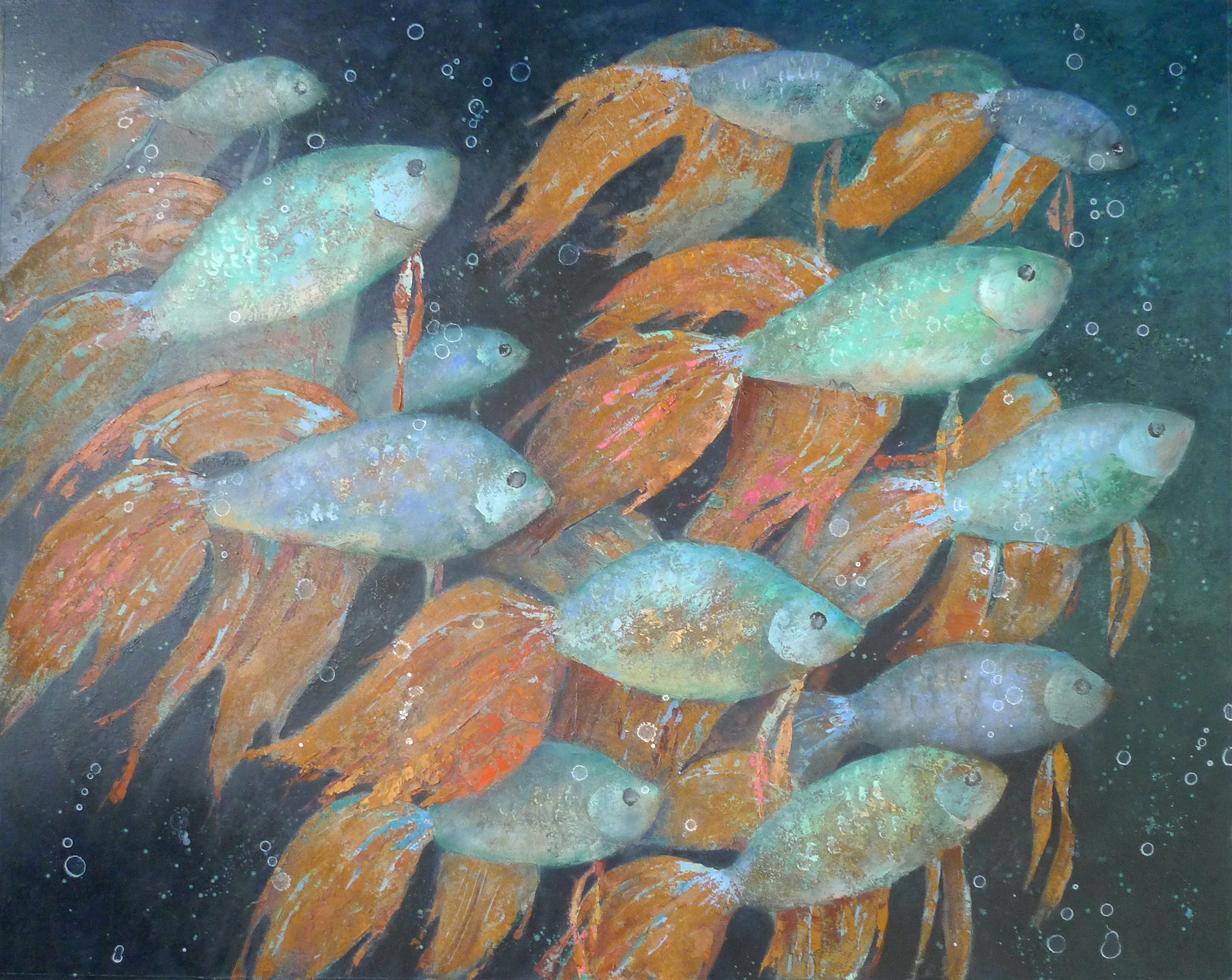 Fish II, 100x80 oil canvas