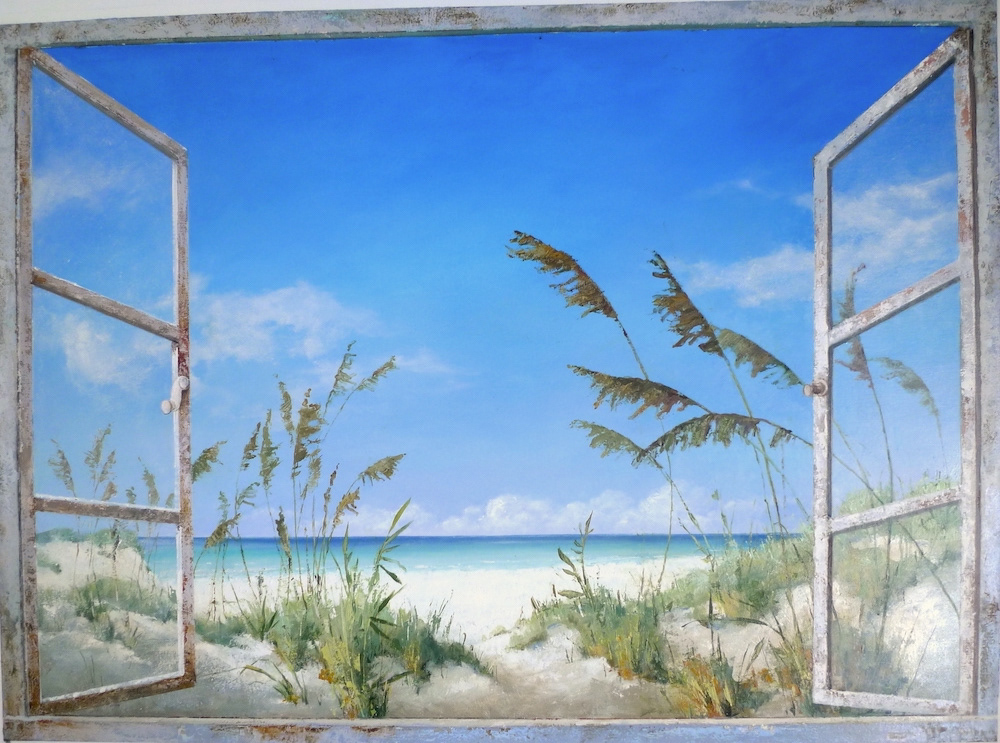 Beach 110x80 oil canvas