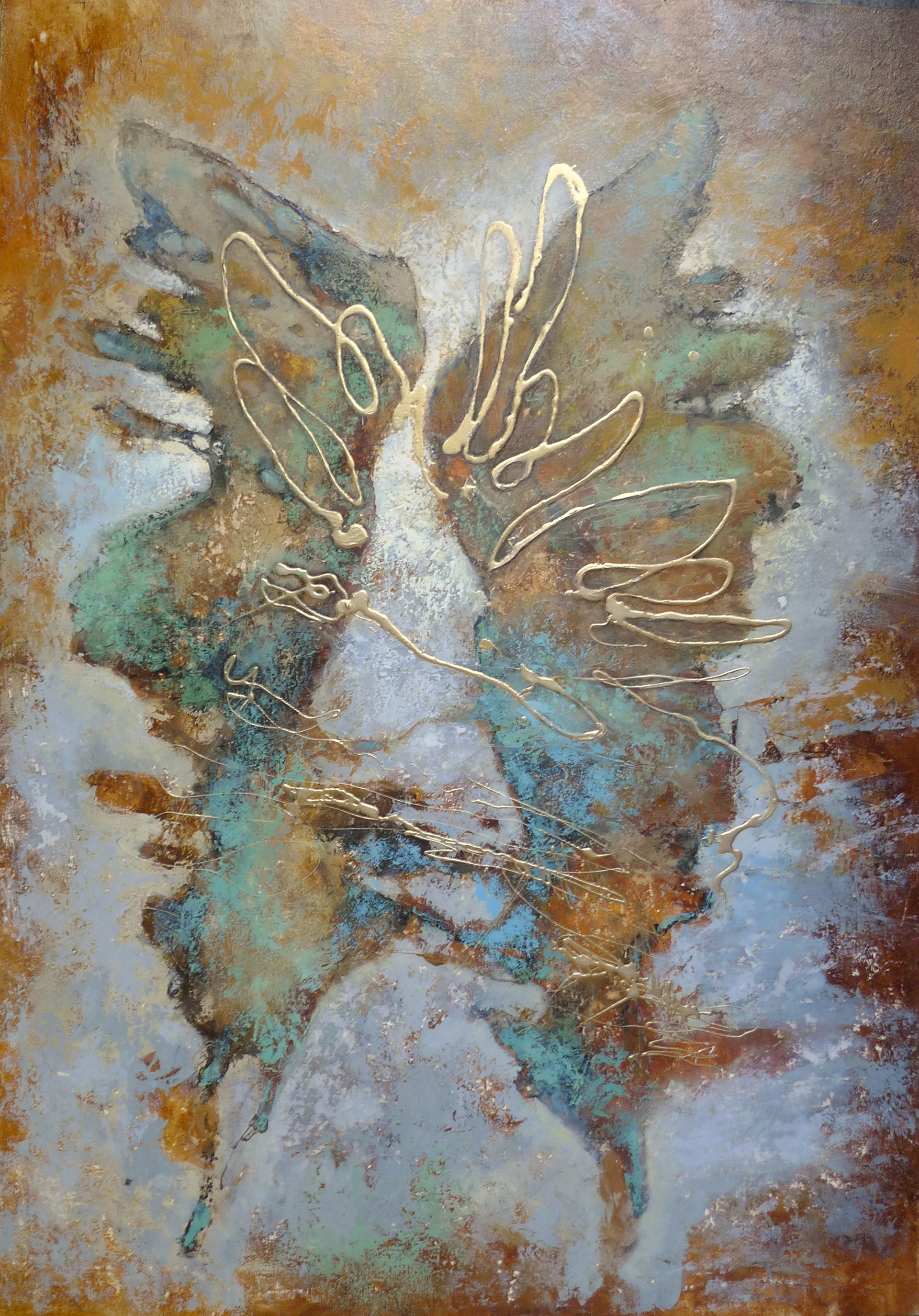 100x70 wings oil canvas