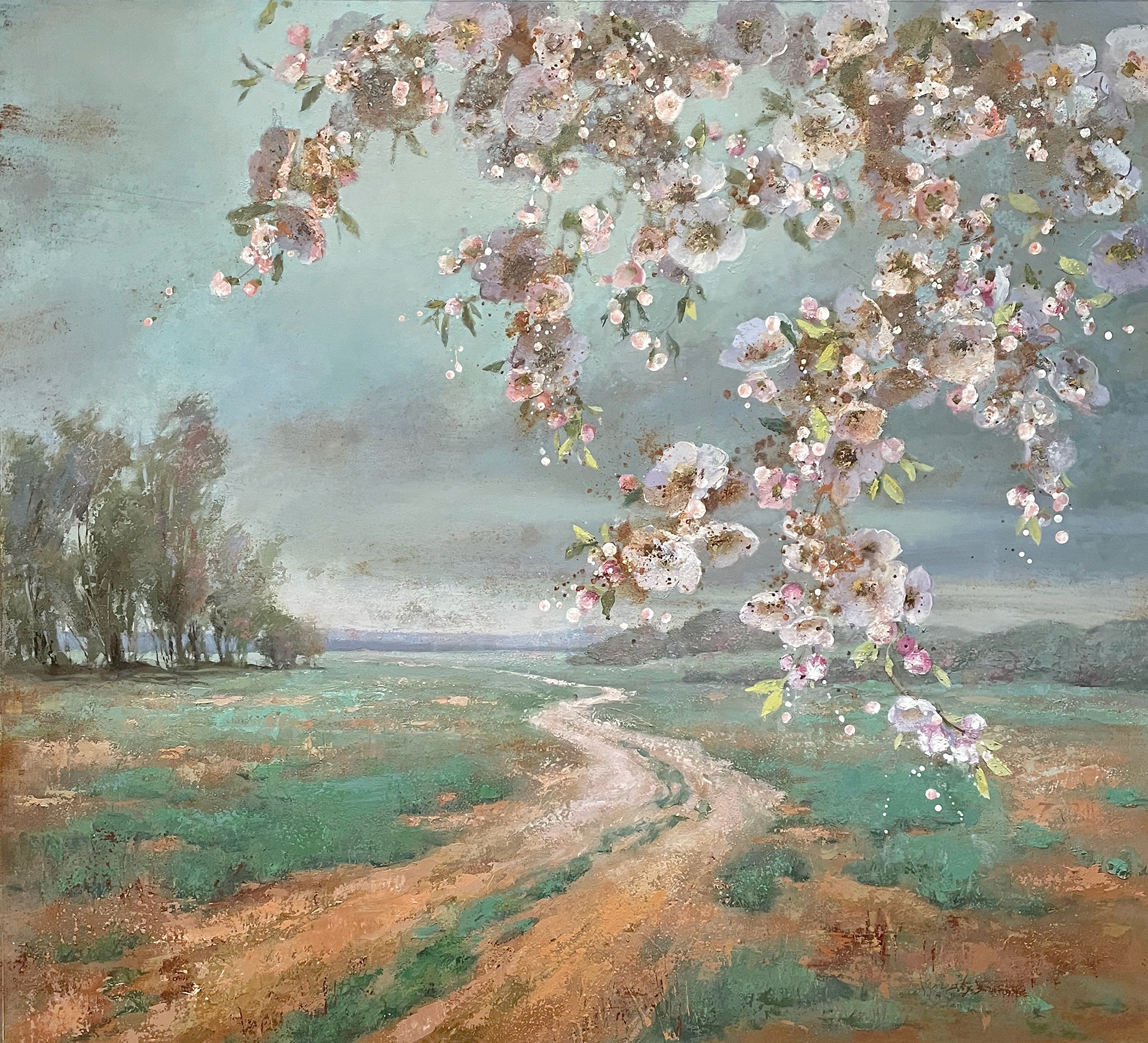 Spring landscape II.  80x73 oil canvas