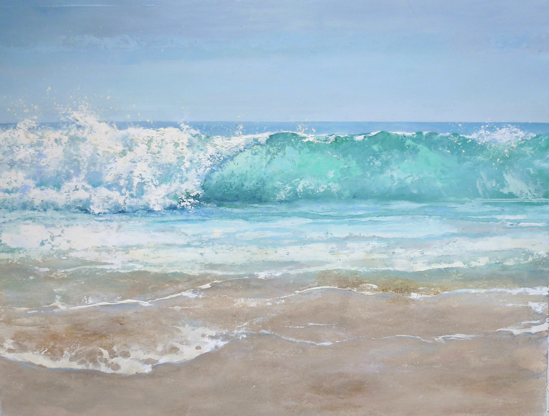 Sea wave 80x60 oil canvas