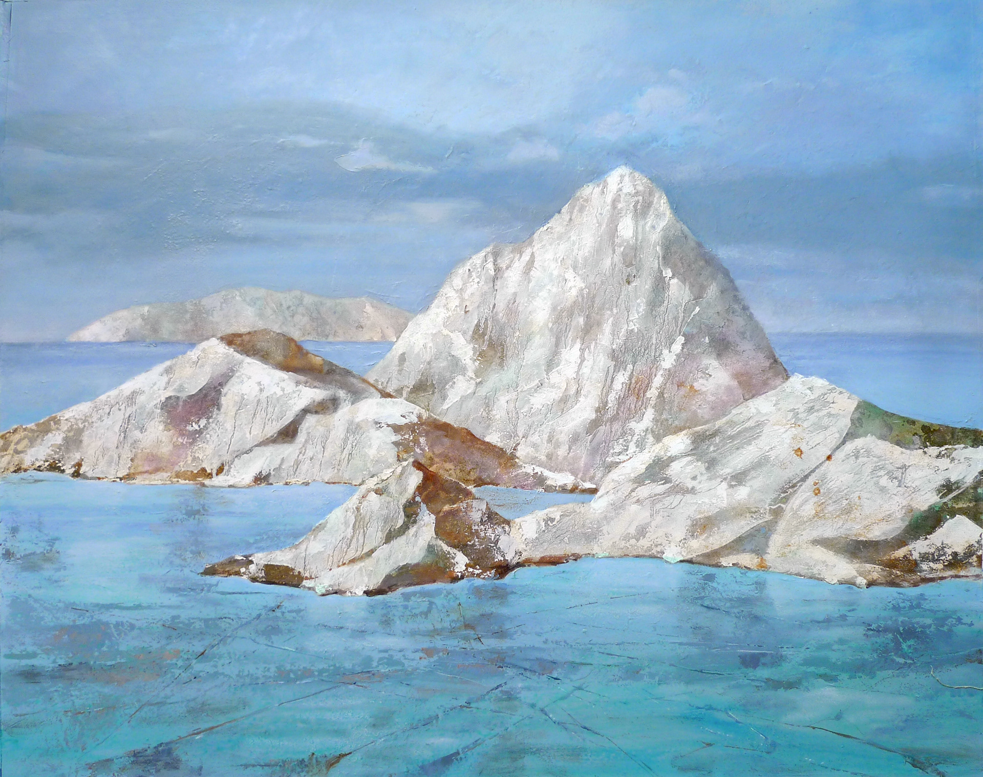 Winter rock 92x73 oil canvas