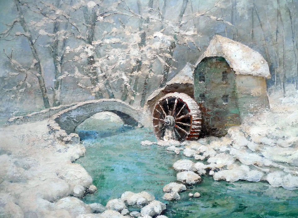 Watermill 80x60 oil canvas
