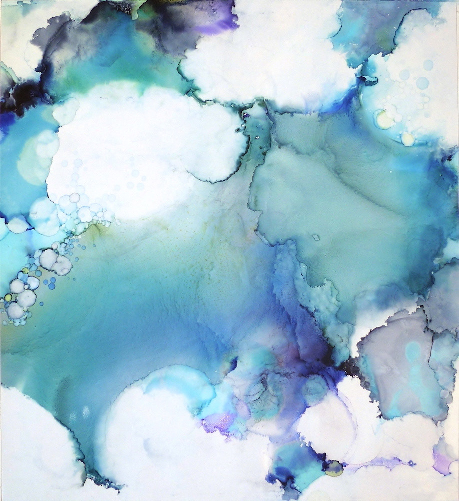 Alkohol ink on foil, 63x70