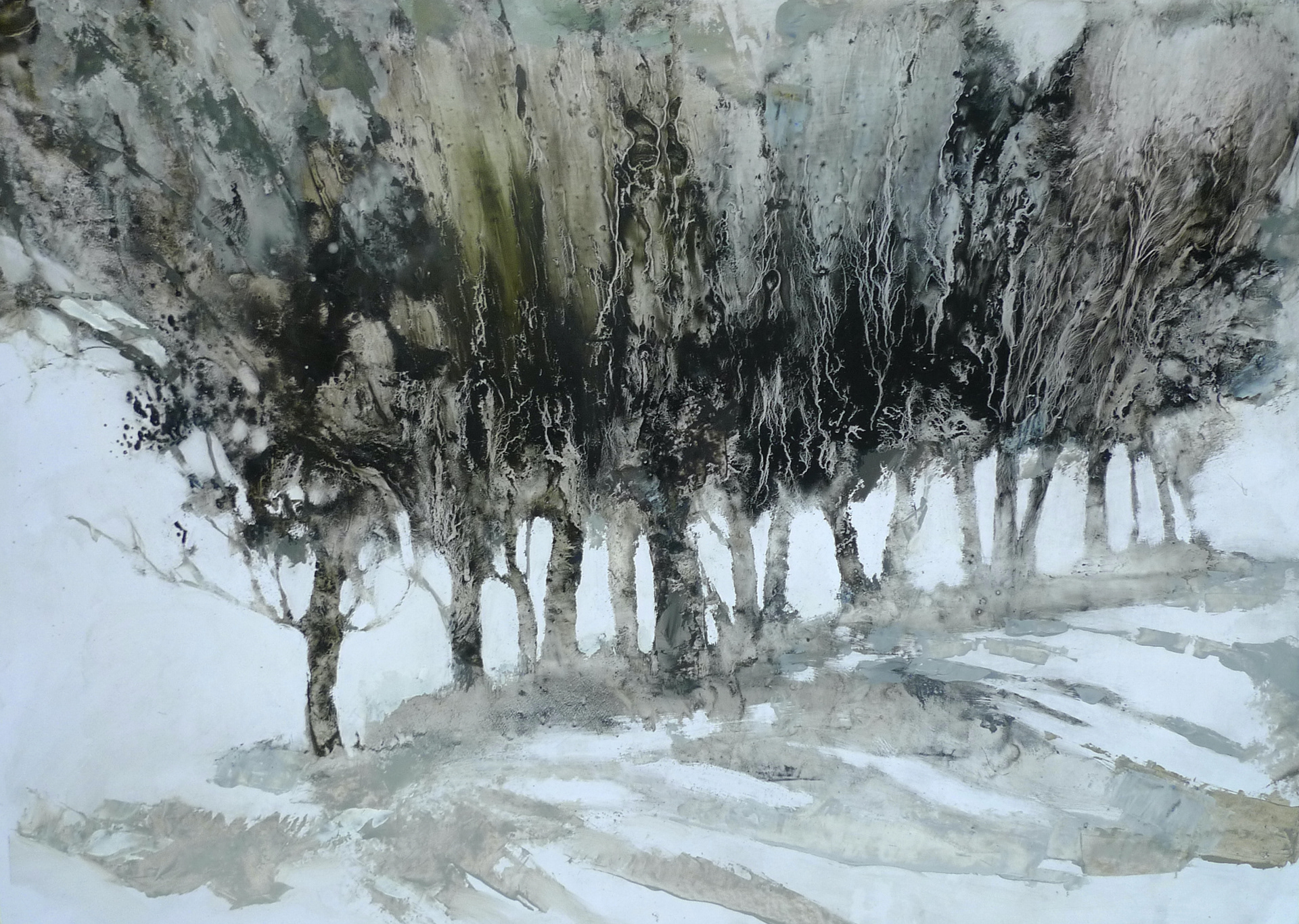 Trees 70x50 oil yupo