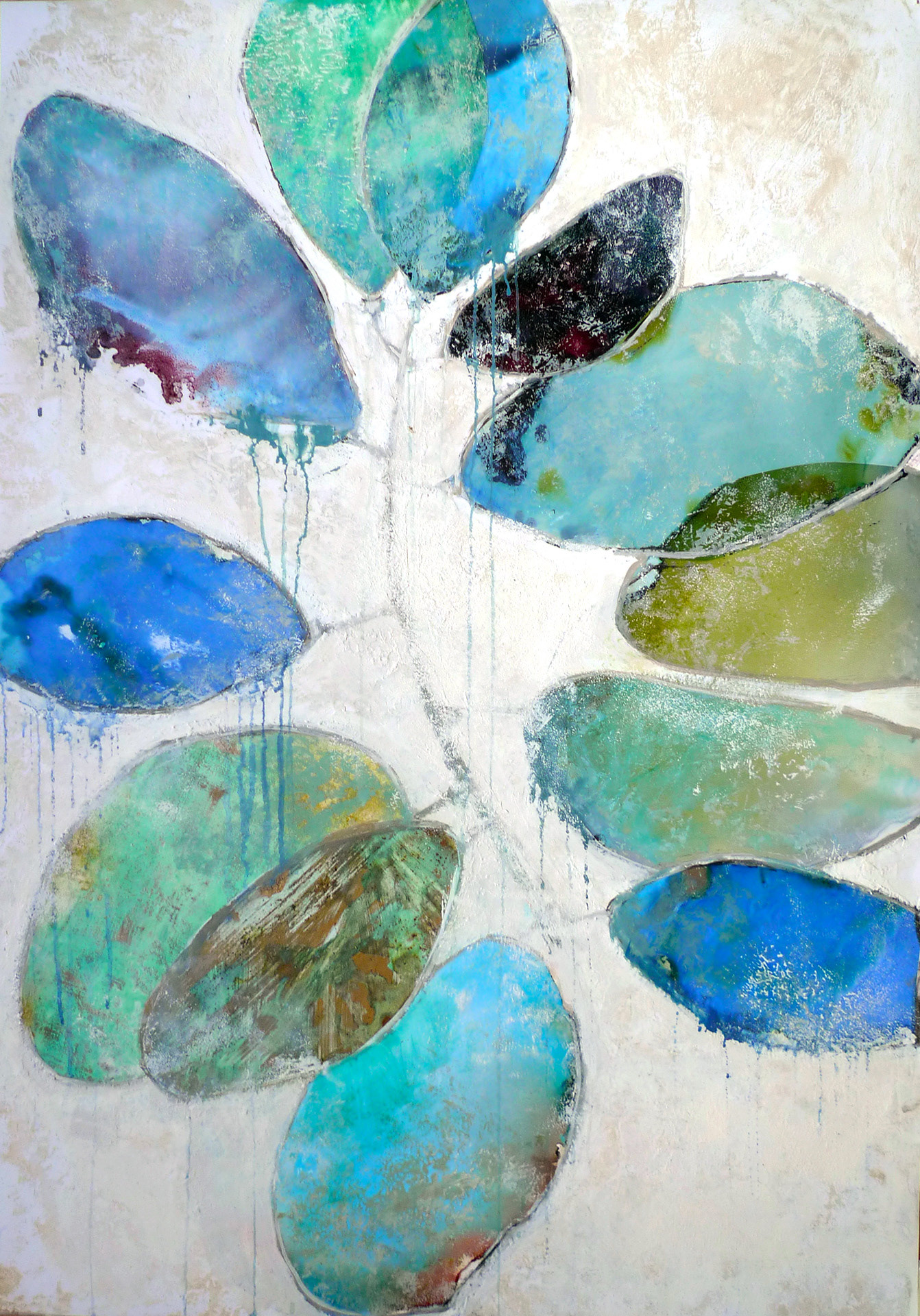 100x70 alkohol ink on foil